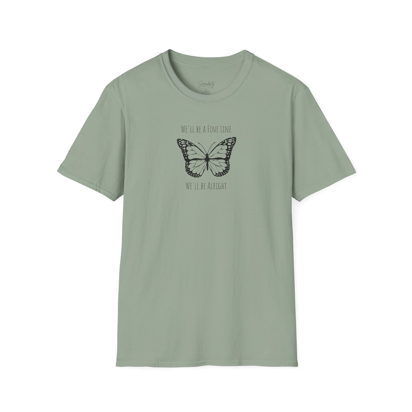 Fine Line Butterfly Soft Style Tee