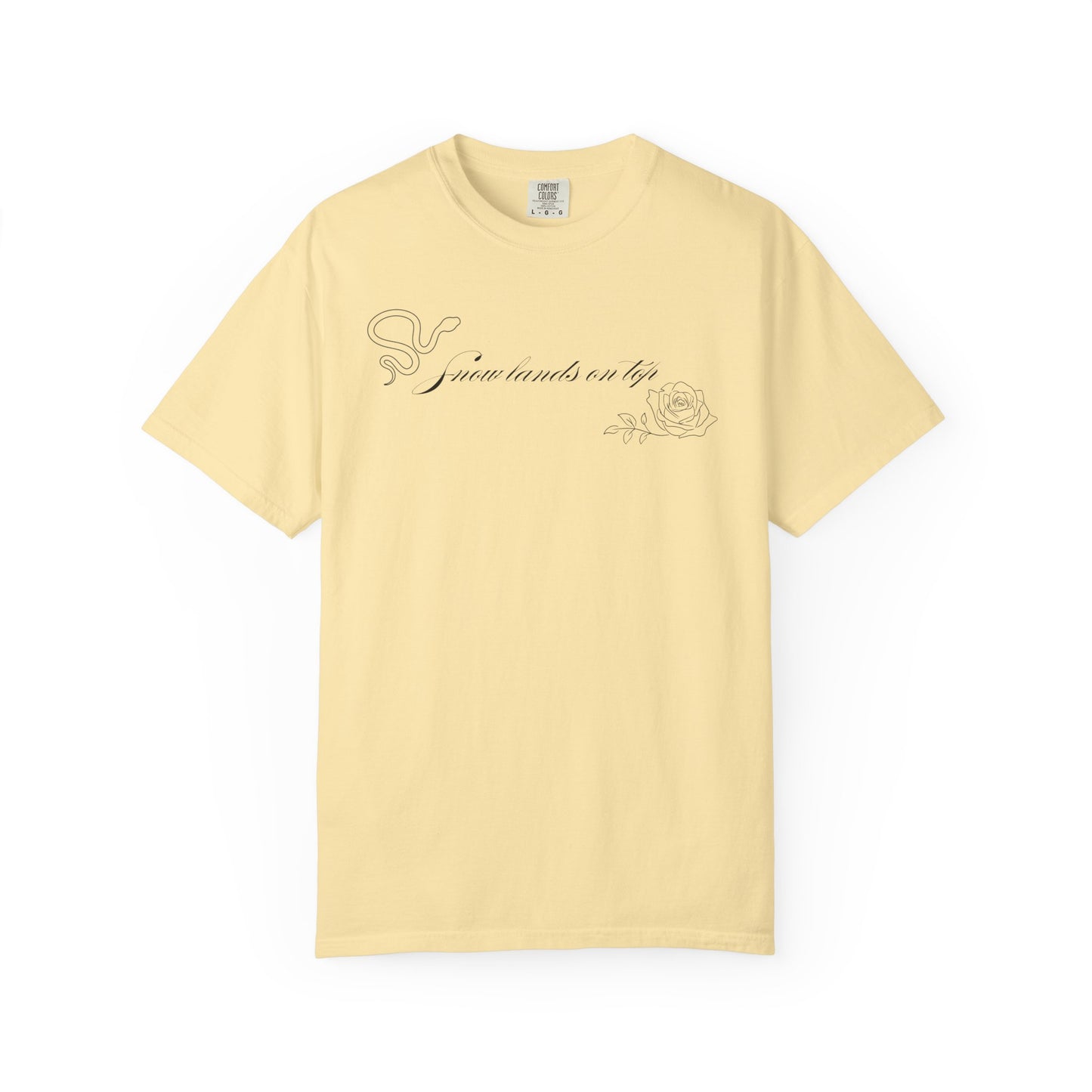 Snow Lands On Top Comfort Colors Tee