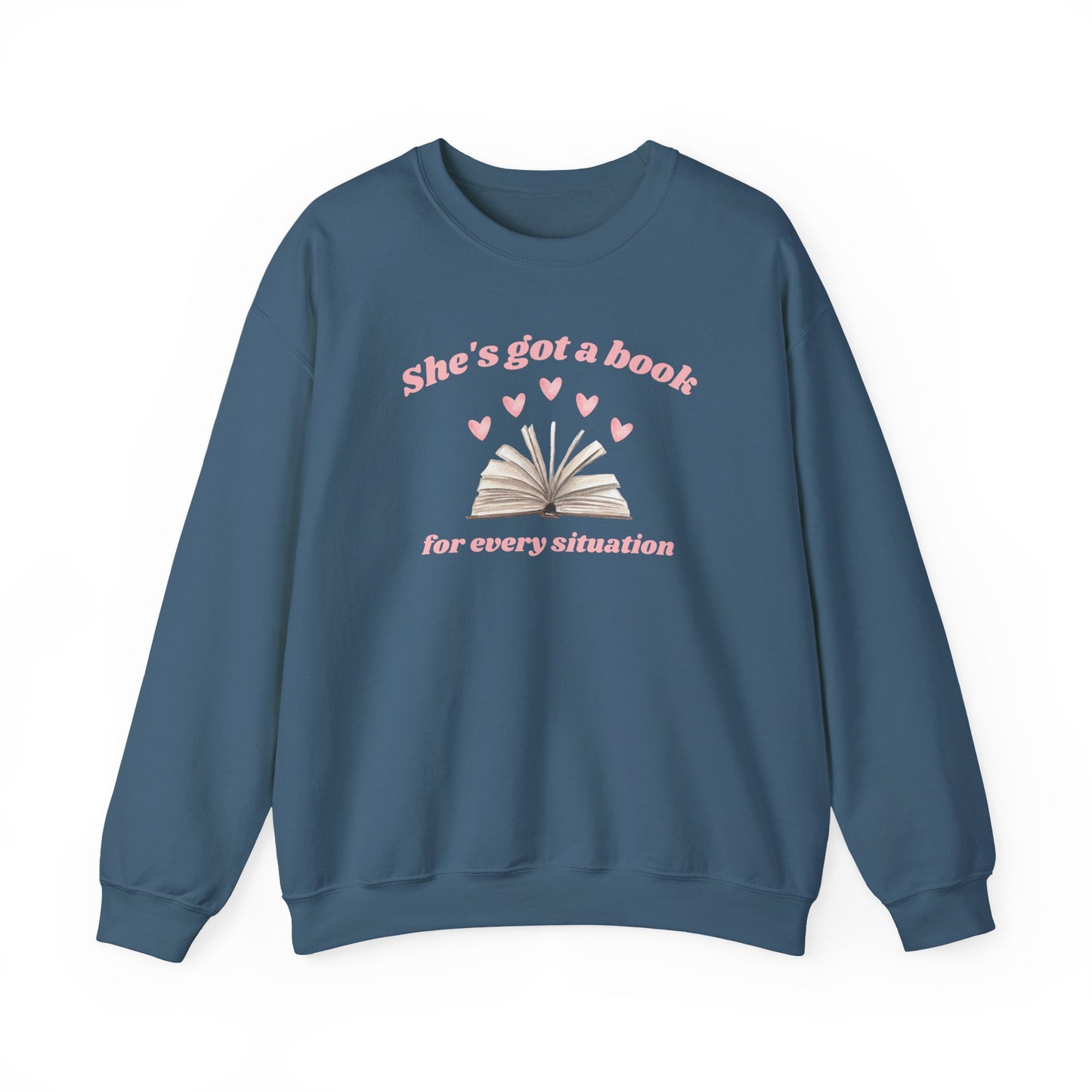 She's Got a Book For Every Situation Crewneck Sweatshirt