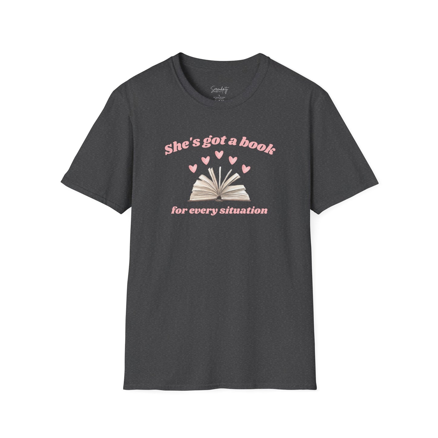 She's Got a Book For Every Situation Soft Style Tee