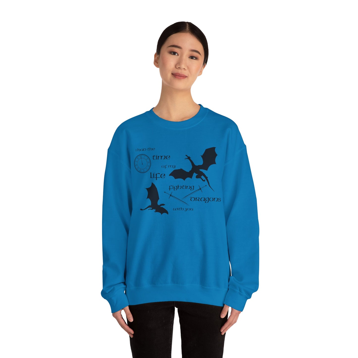 Fighting Dragons With You Crewneck Sweatshirt