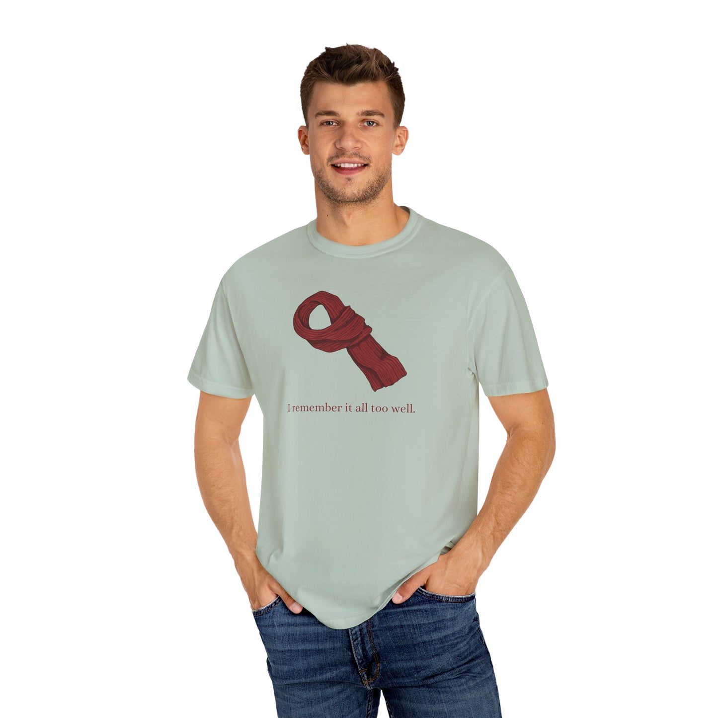 Red Scarf Comfort Colors Tee