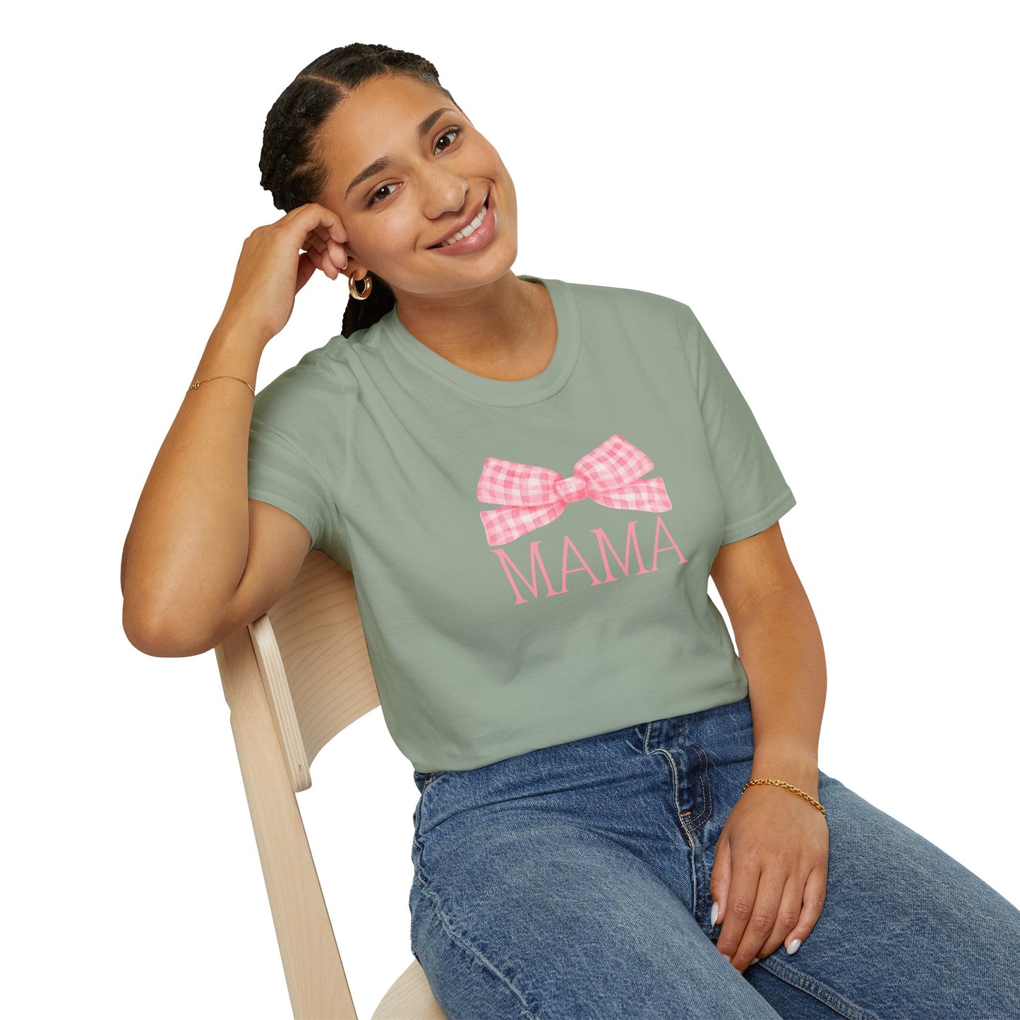 Mama Pink Bow Soft Style Tee