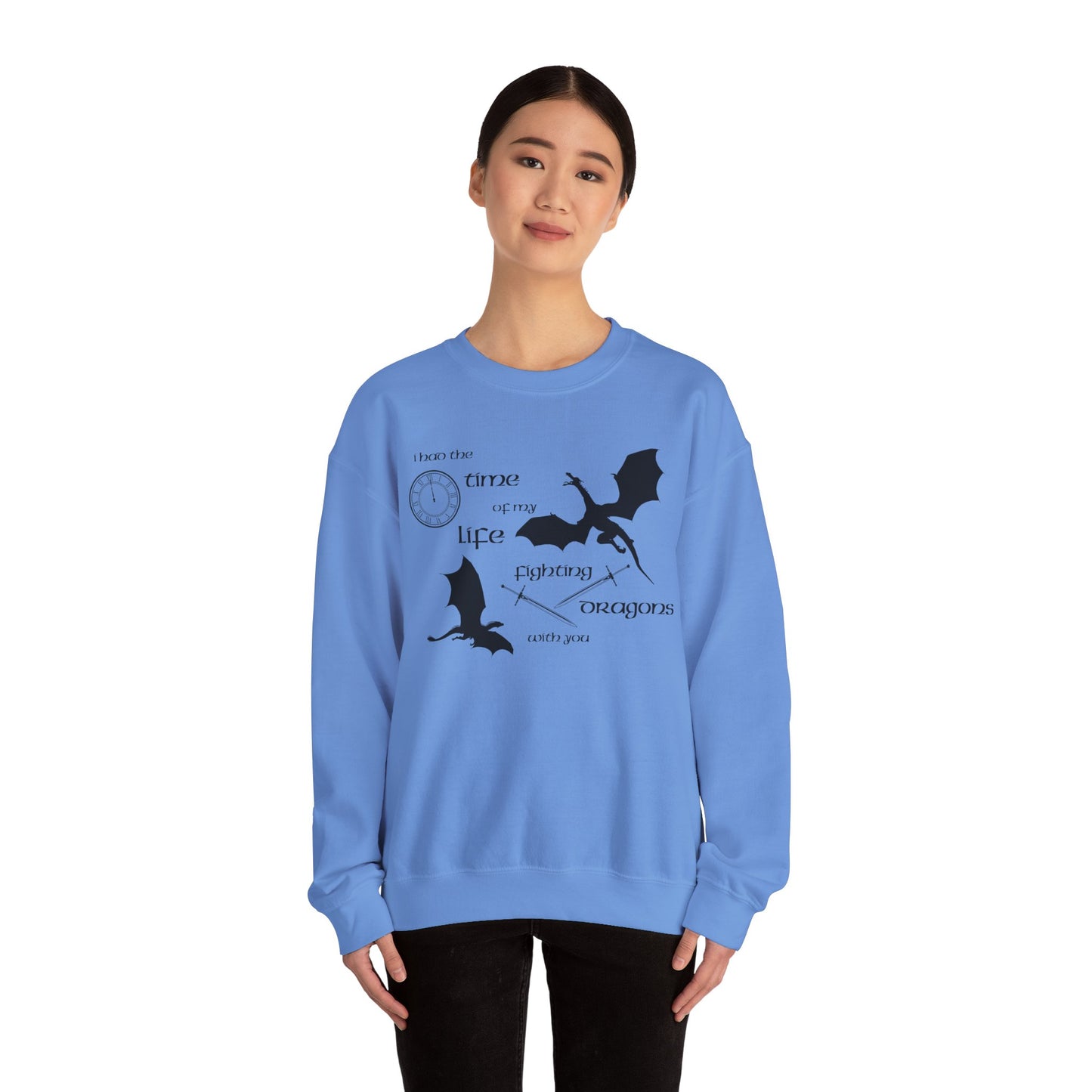 Fighting Dragons With You Crewneck Sweatshirt
