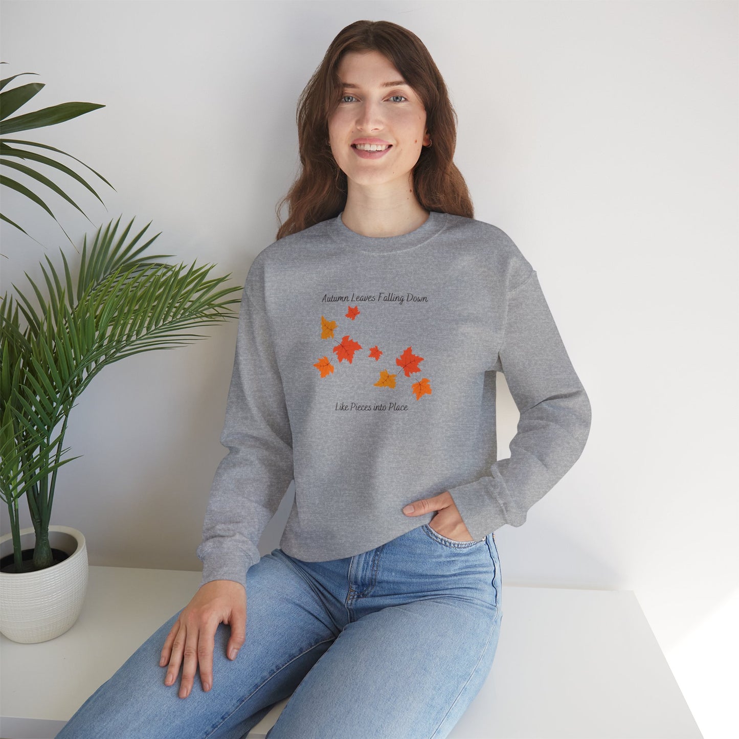 Autumn Leaves Falling Down Crewneck Sweatshirt