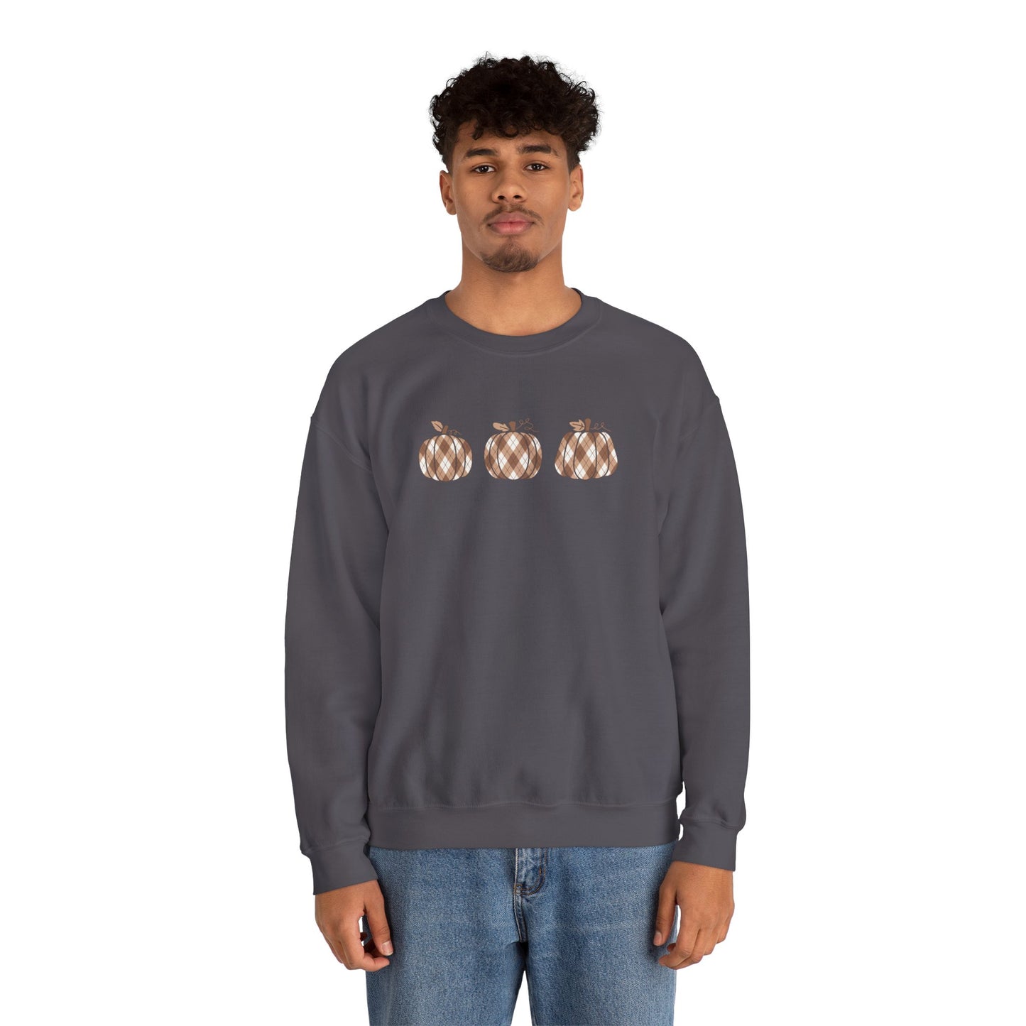 Plaid Pumpkins Unisex Crewneck