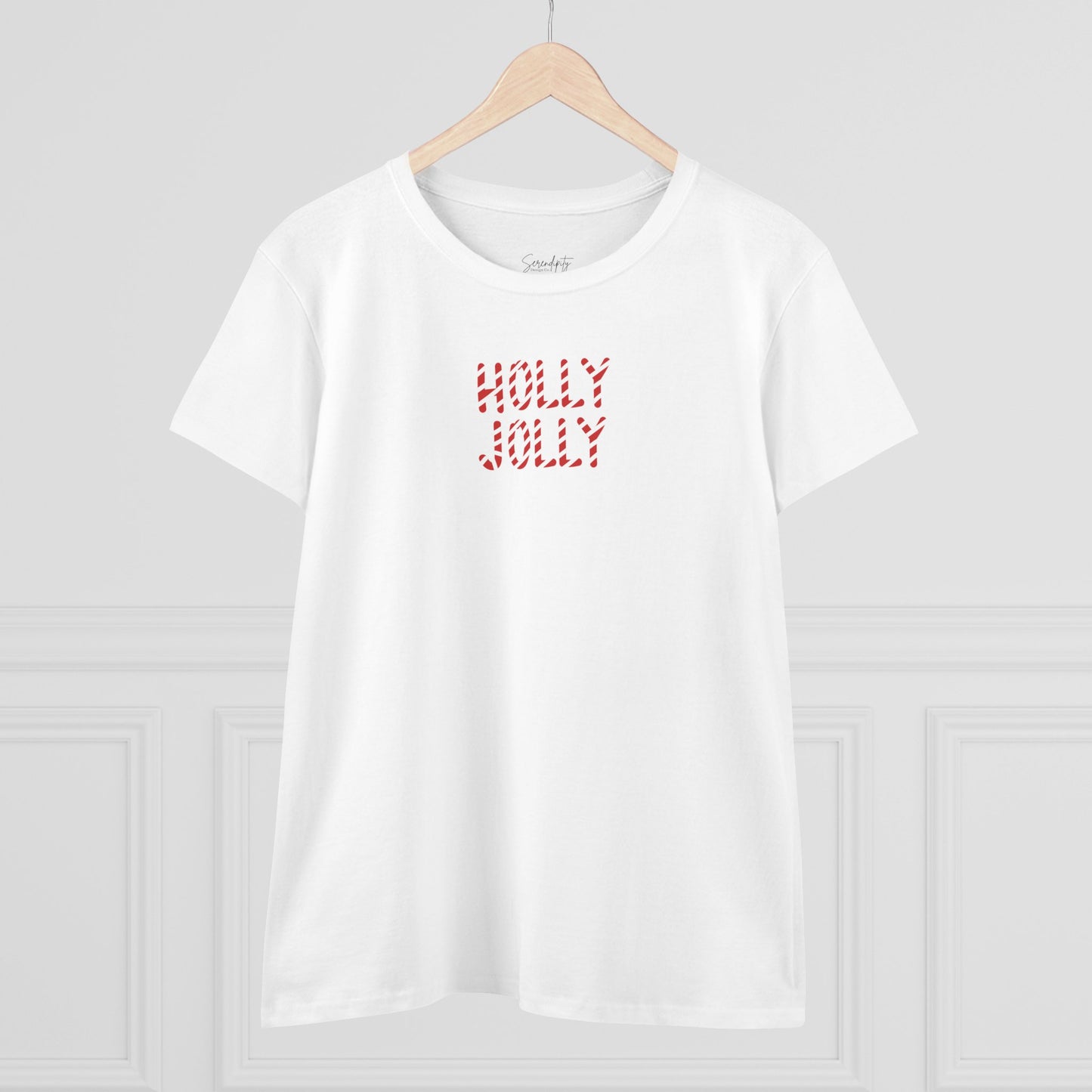 Holly Jolly Candy Cane Baby Tee