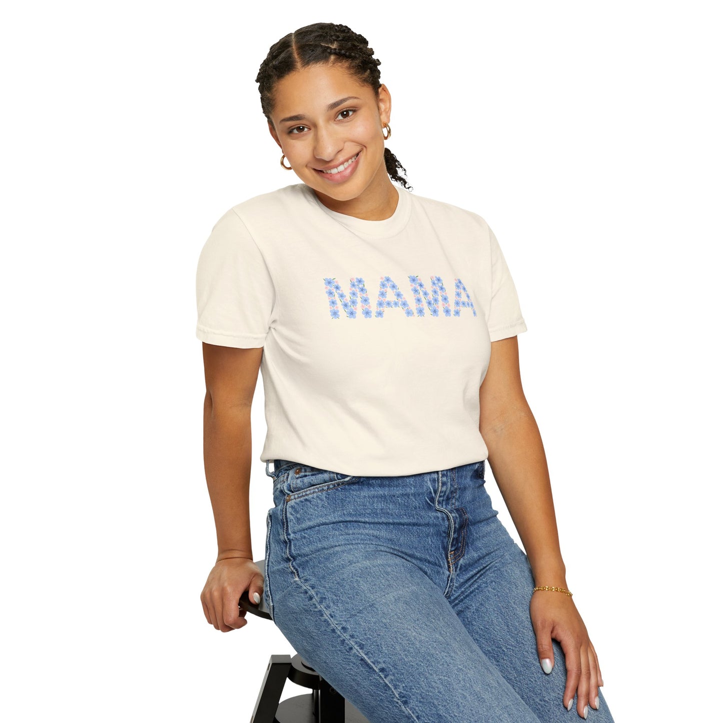 MAMA Floral Comfort Colors Tee