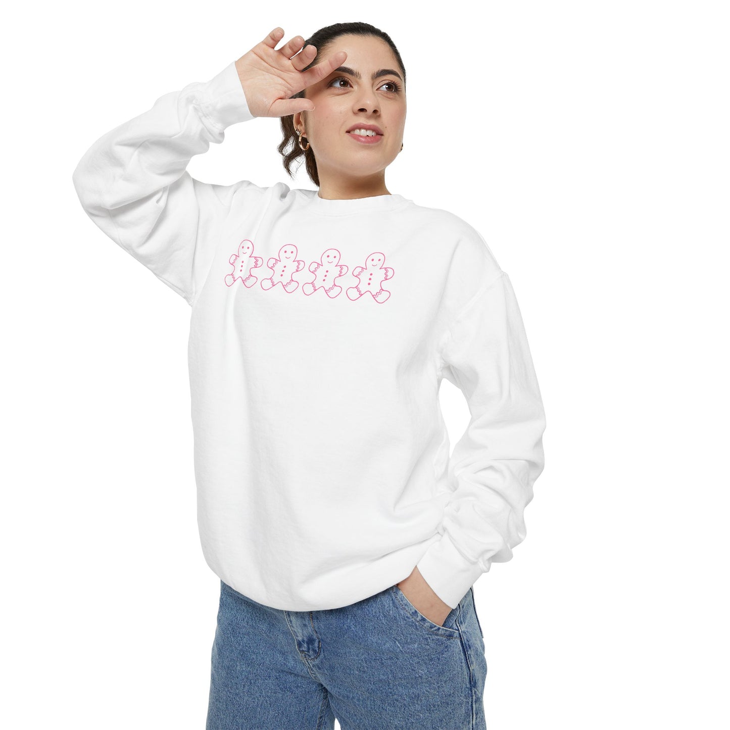 Pink Gingerbread Comfort Colors Sweatshirt