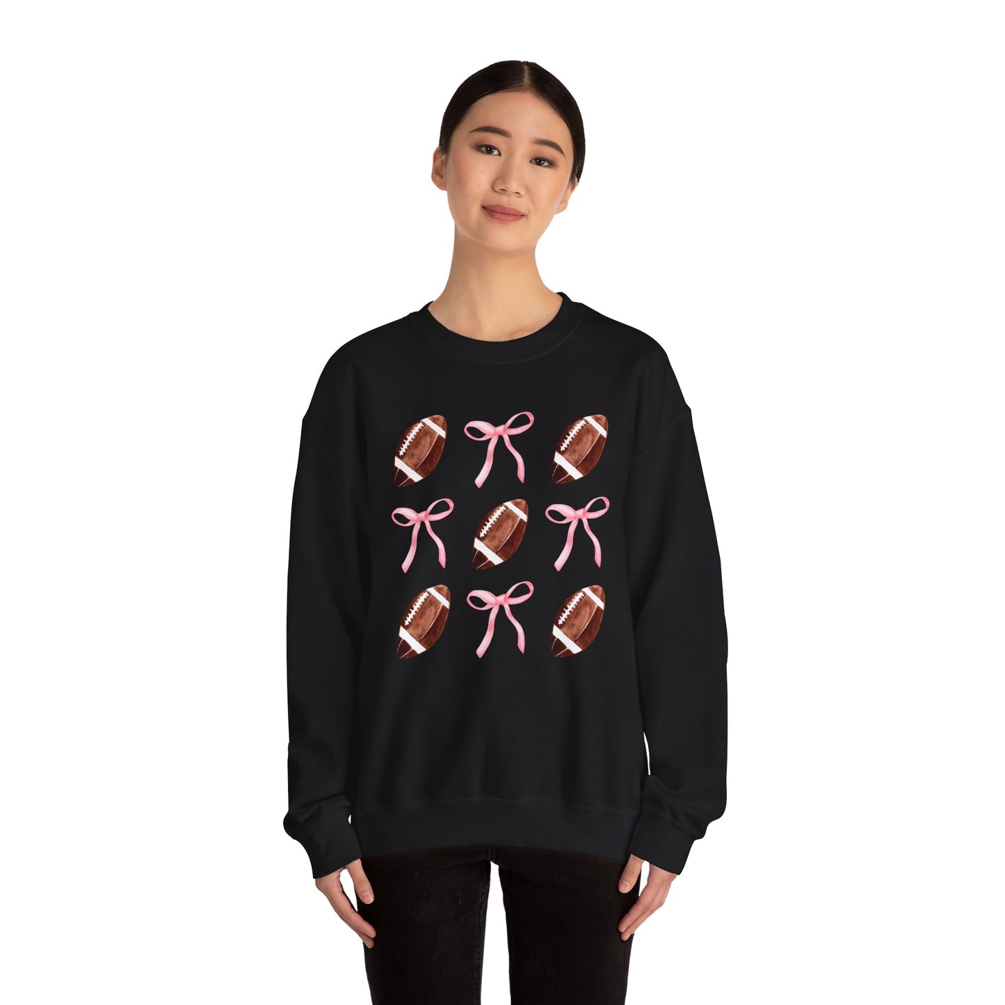 Football Bows Unisex Crewneck