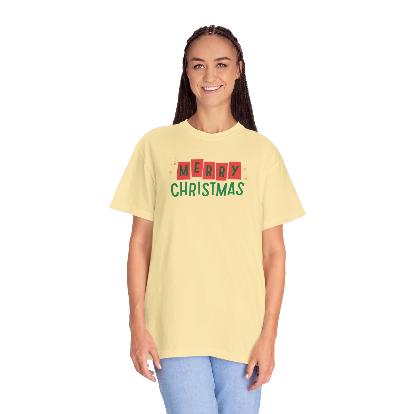 Retro Merry Christmas Comfort Colors Tee