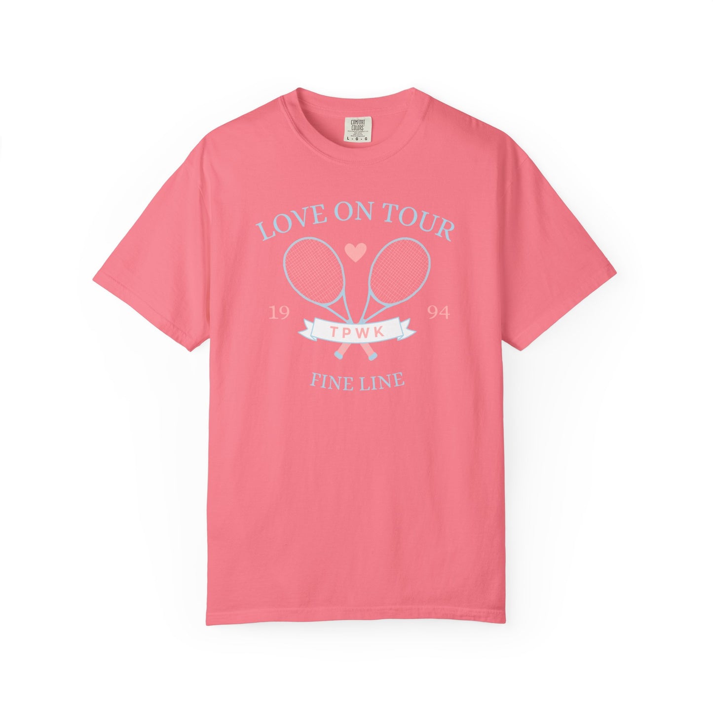 Love On Tour Tennis Club Comfort Colors Tee