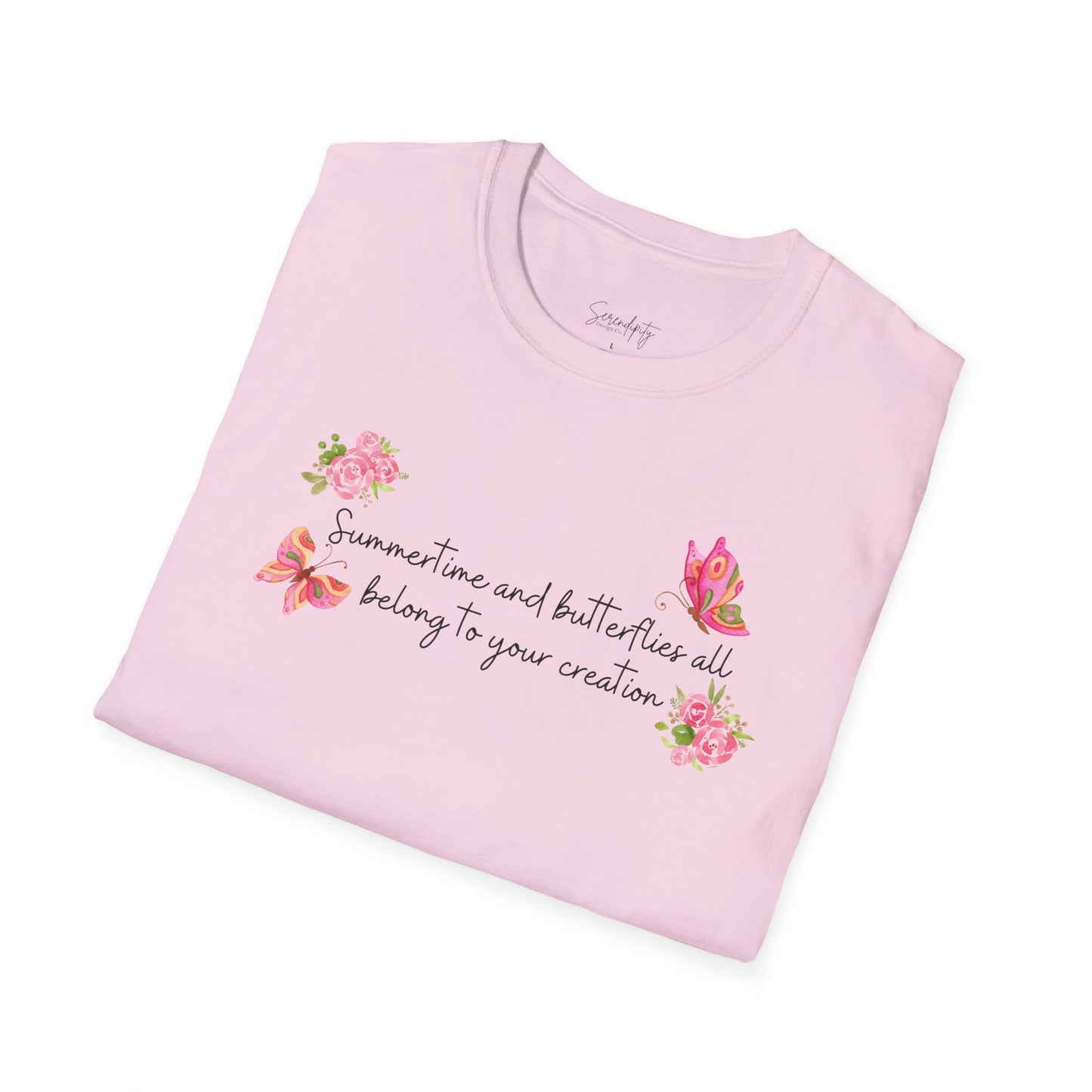 Summertime & Butterflies Soft Style Tee