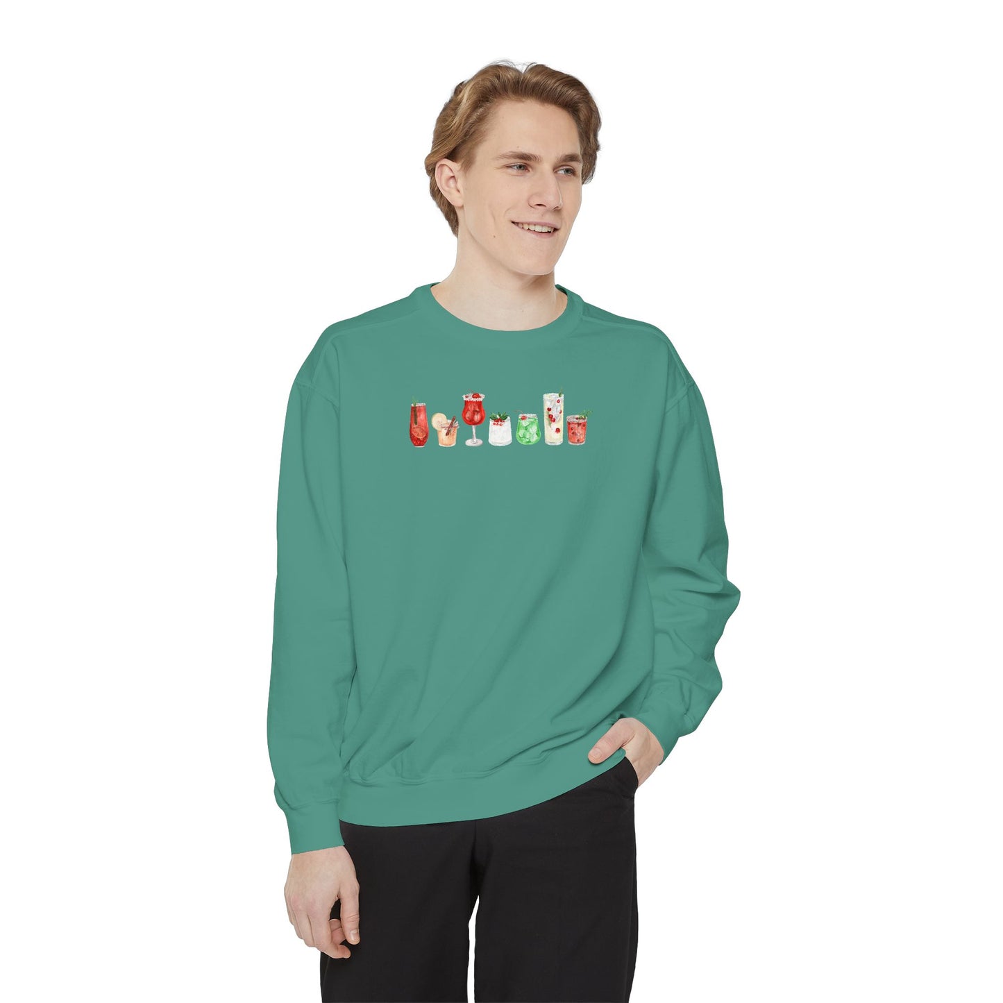 Christmas Cocktails Comfort Colors Sweatshirt