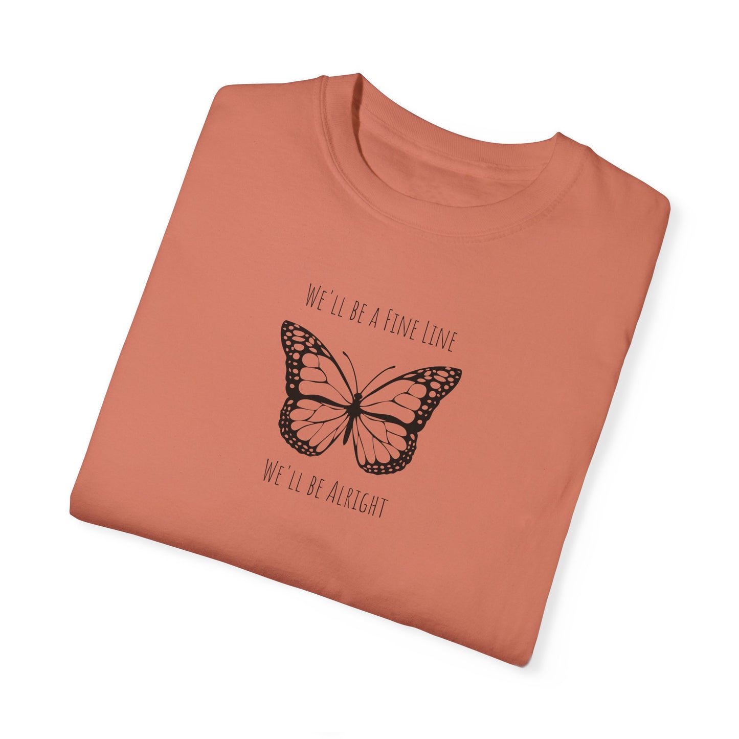 Fine Line Butterfly Comfort Colors Tee