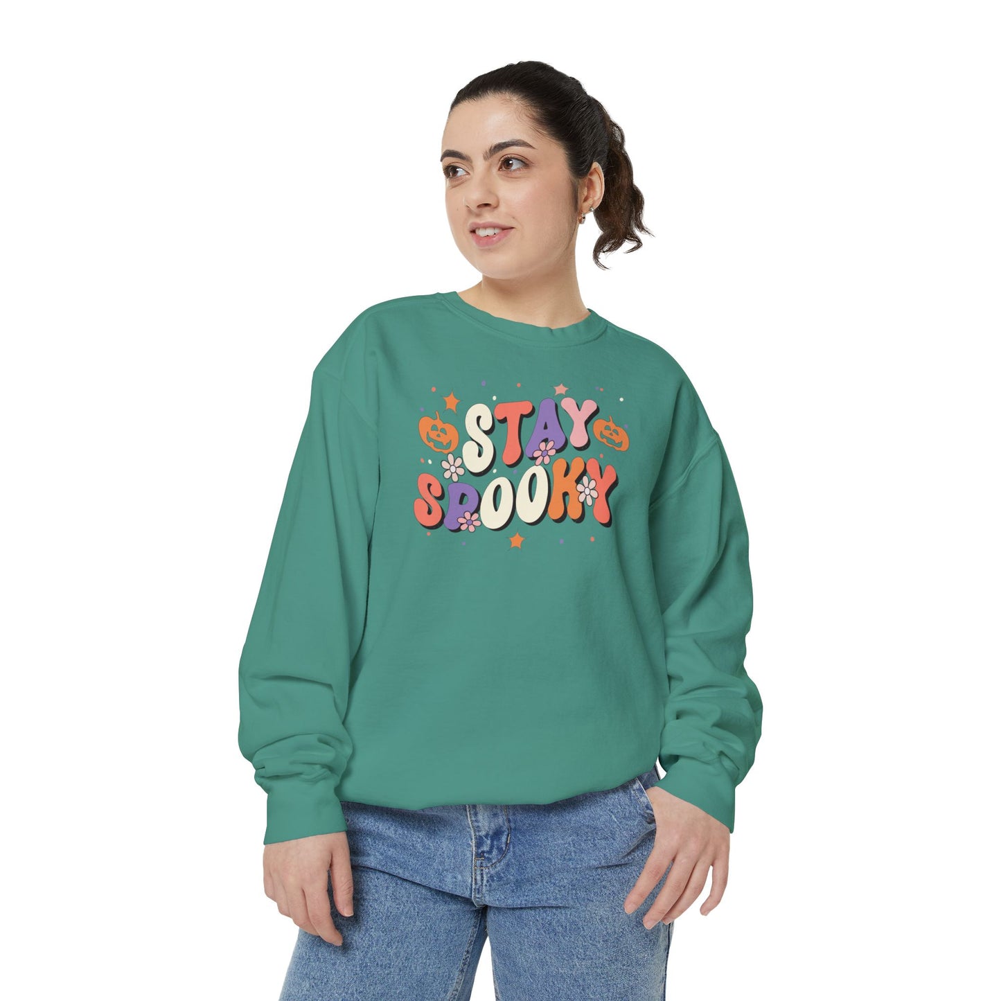 Stay Spooky Girly Comfort Colors Sweatshirt