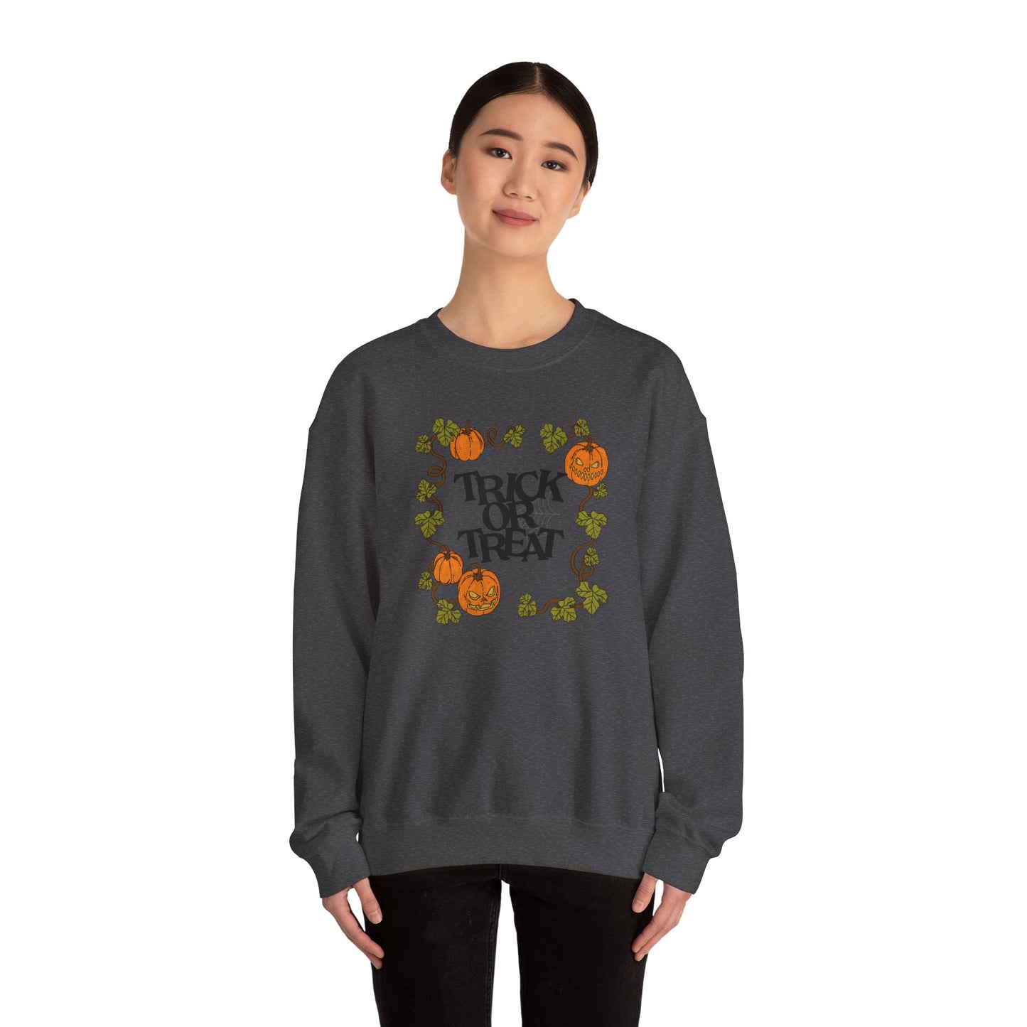 Vintage Pumpkins Trick or Treat Unisex Crewneck