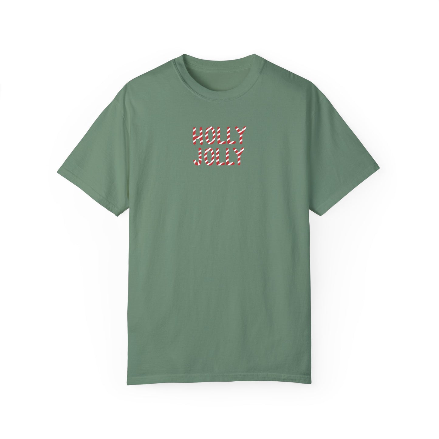 Holly Jolly Candy Cane Comfort Colors Tee