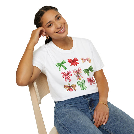 Christmas Bows Soft Style Tee