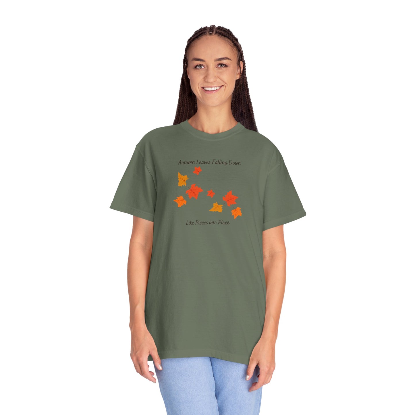 Autumn Leaves Falling Down Comfort Colors Tee