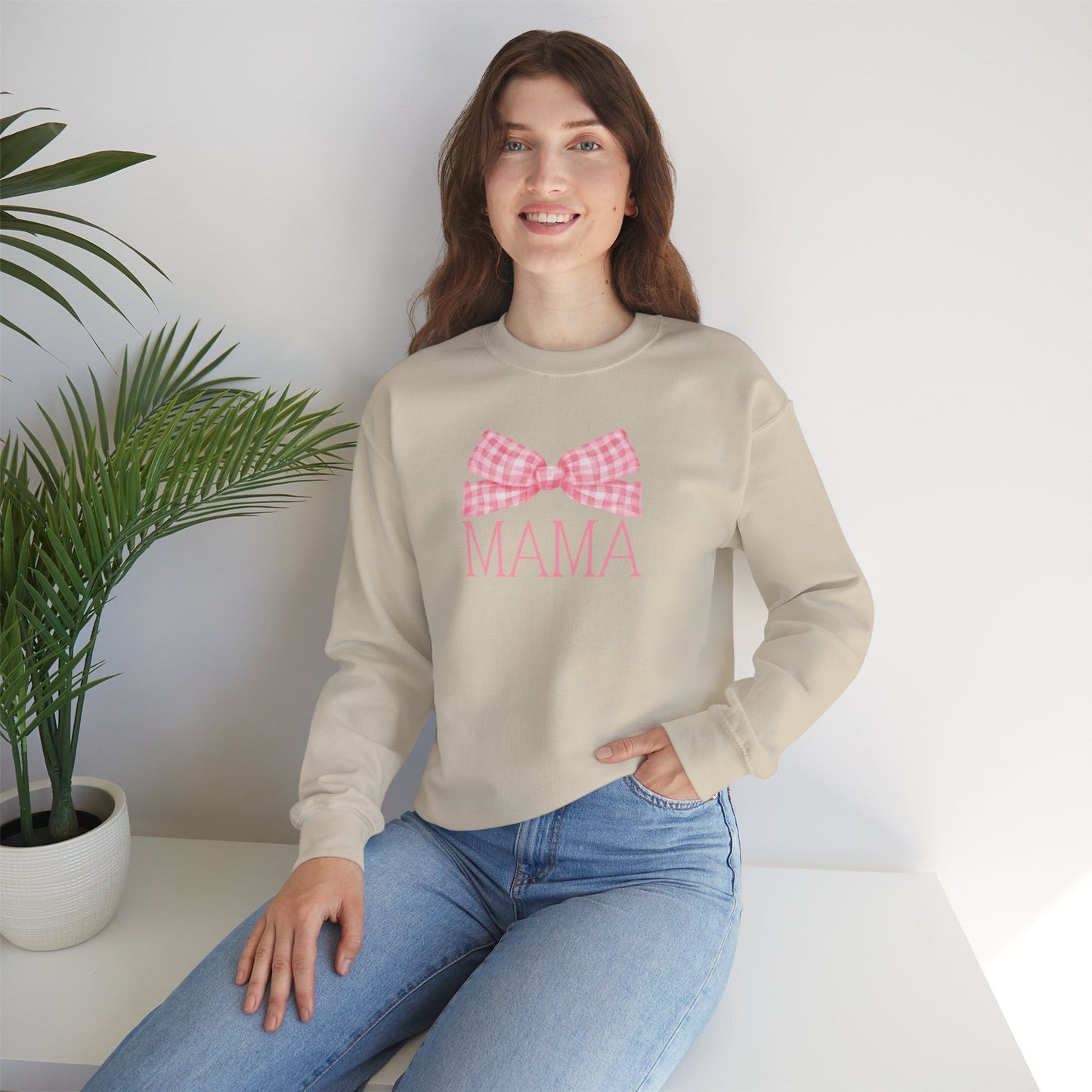 Pink Mama Bow Crewneck Sweatshirt