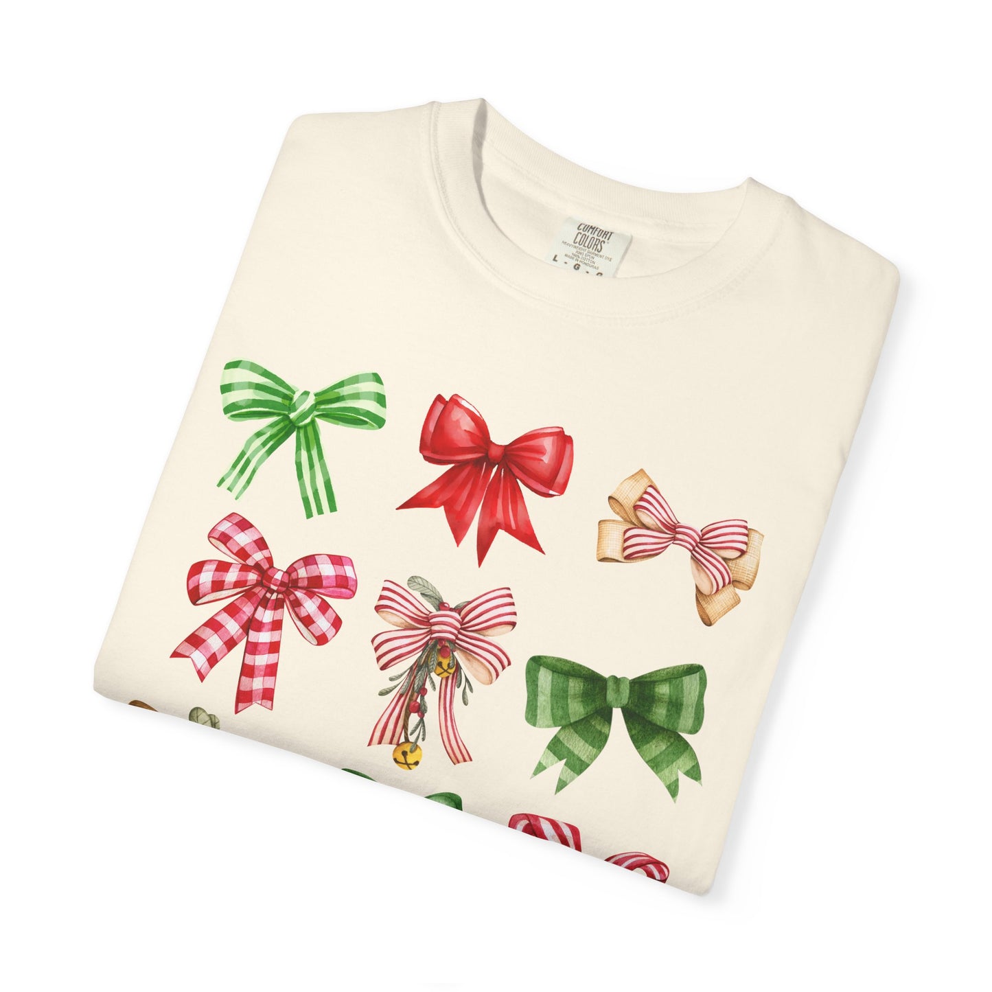 Christmas Bows Comfort Colors Tee
