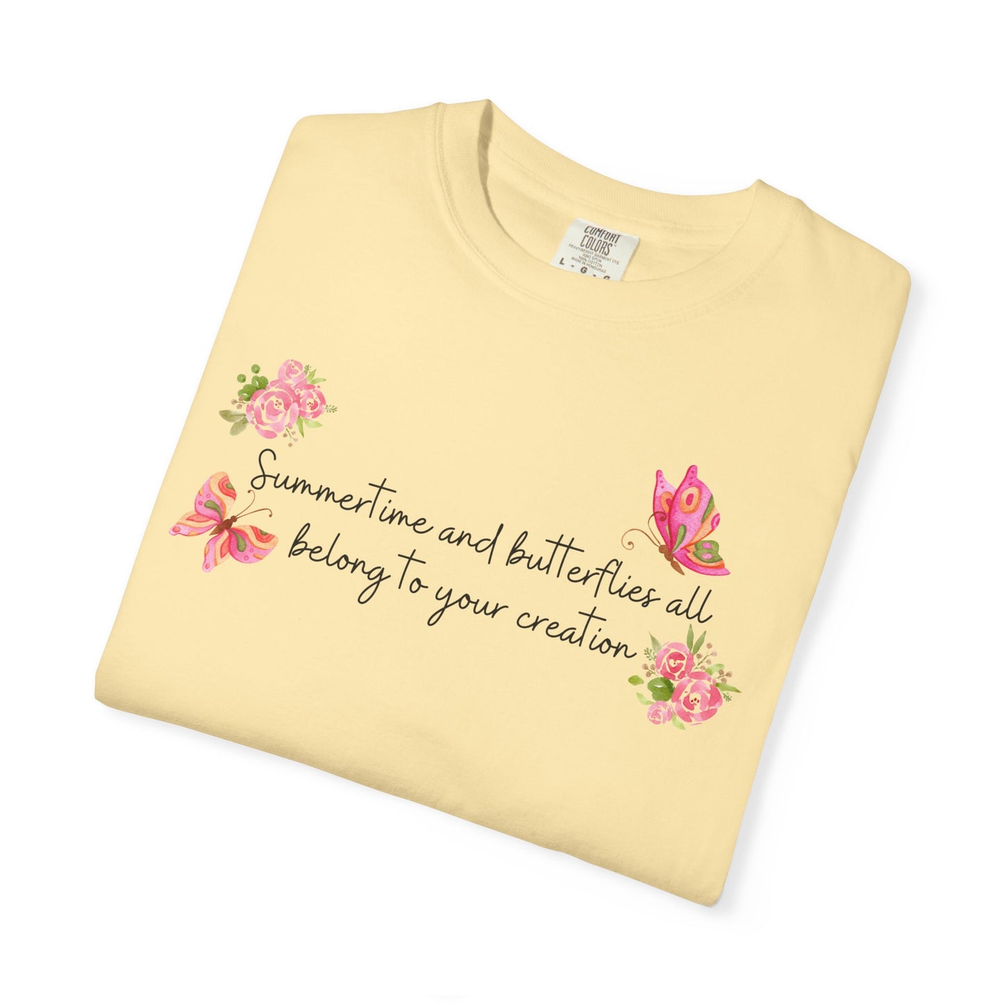 Summertime & Butterflies Comfort Colors Tee