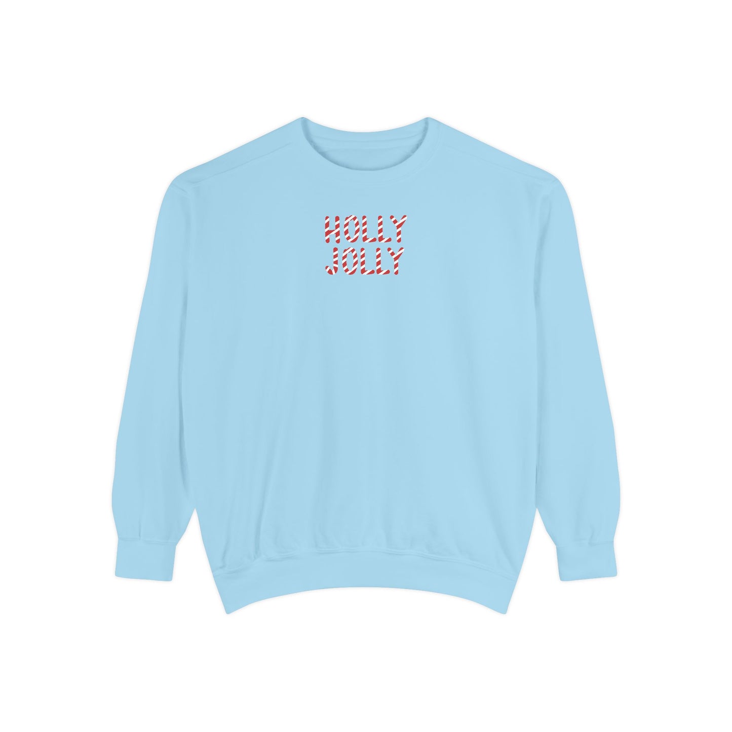 Holly Jolly Candy Cane Comfort Colors Sweatshirt