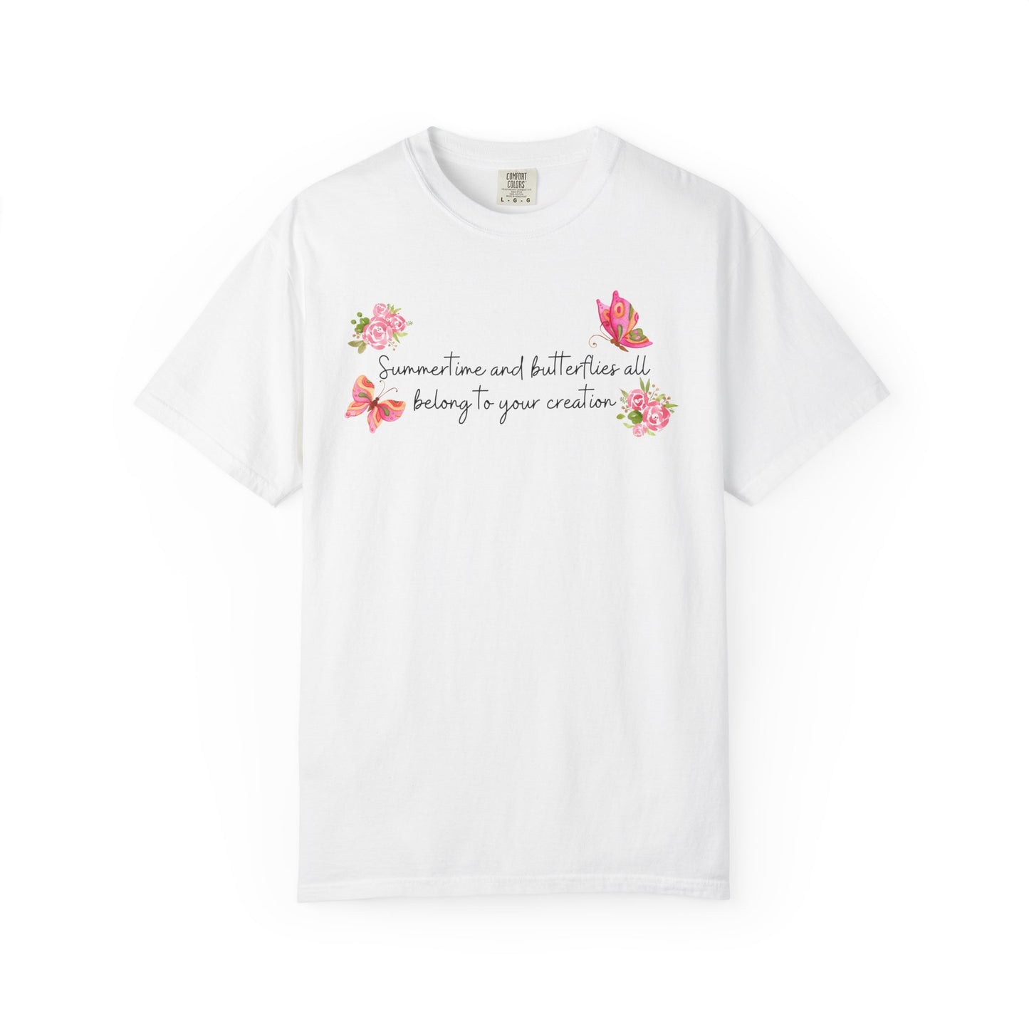 Summertime & Butterflies Comfort Colors Tee