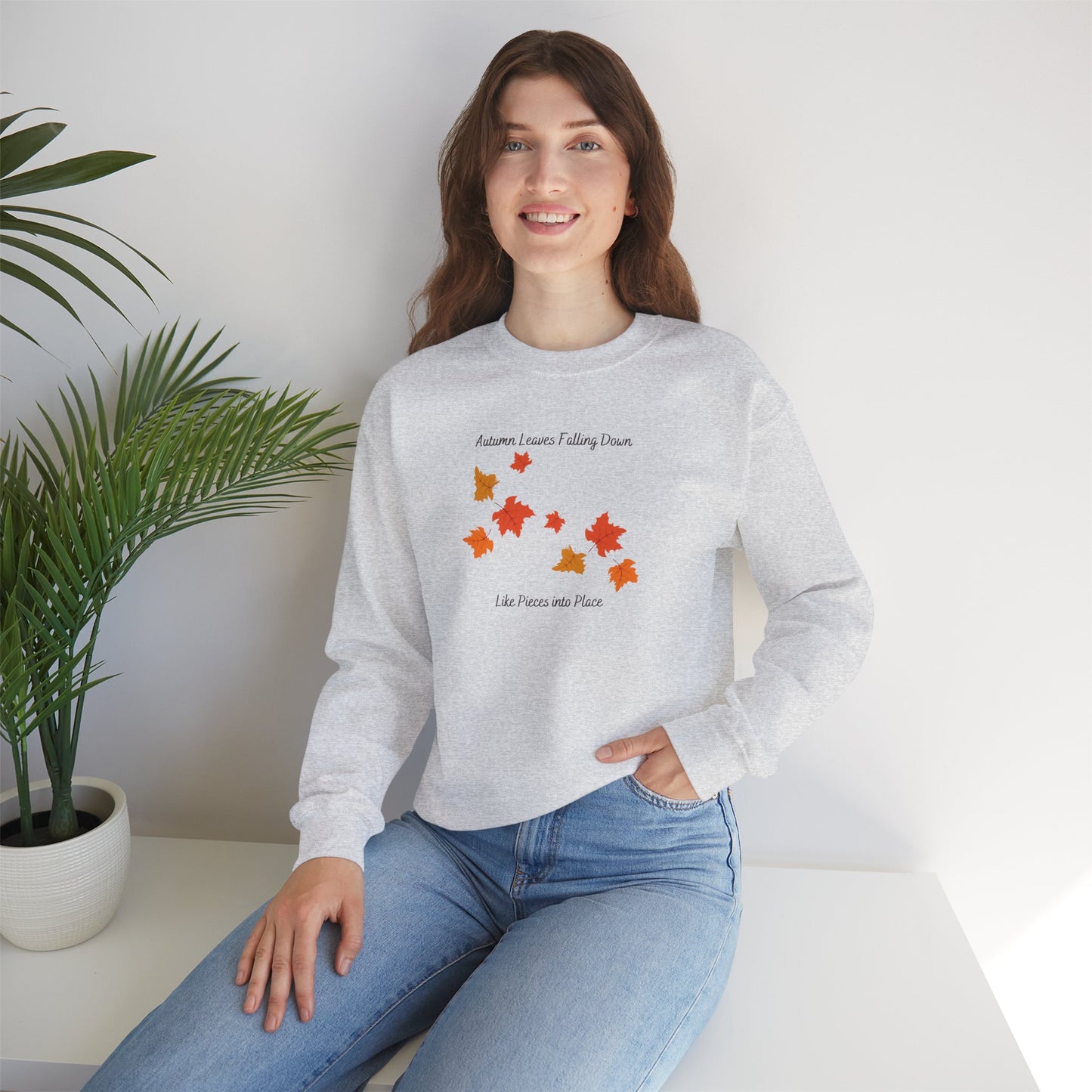 Autumn Leaves Falling Down Crewneck Sweatshirt