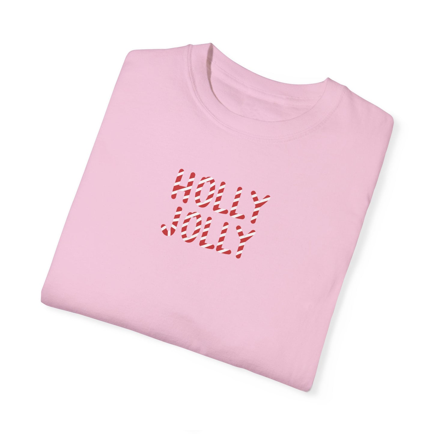 Holly Jolly Candy Cane Comfort Colors Tee