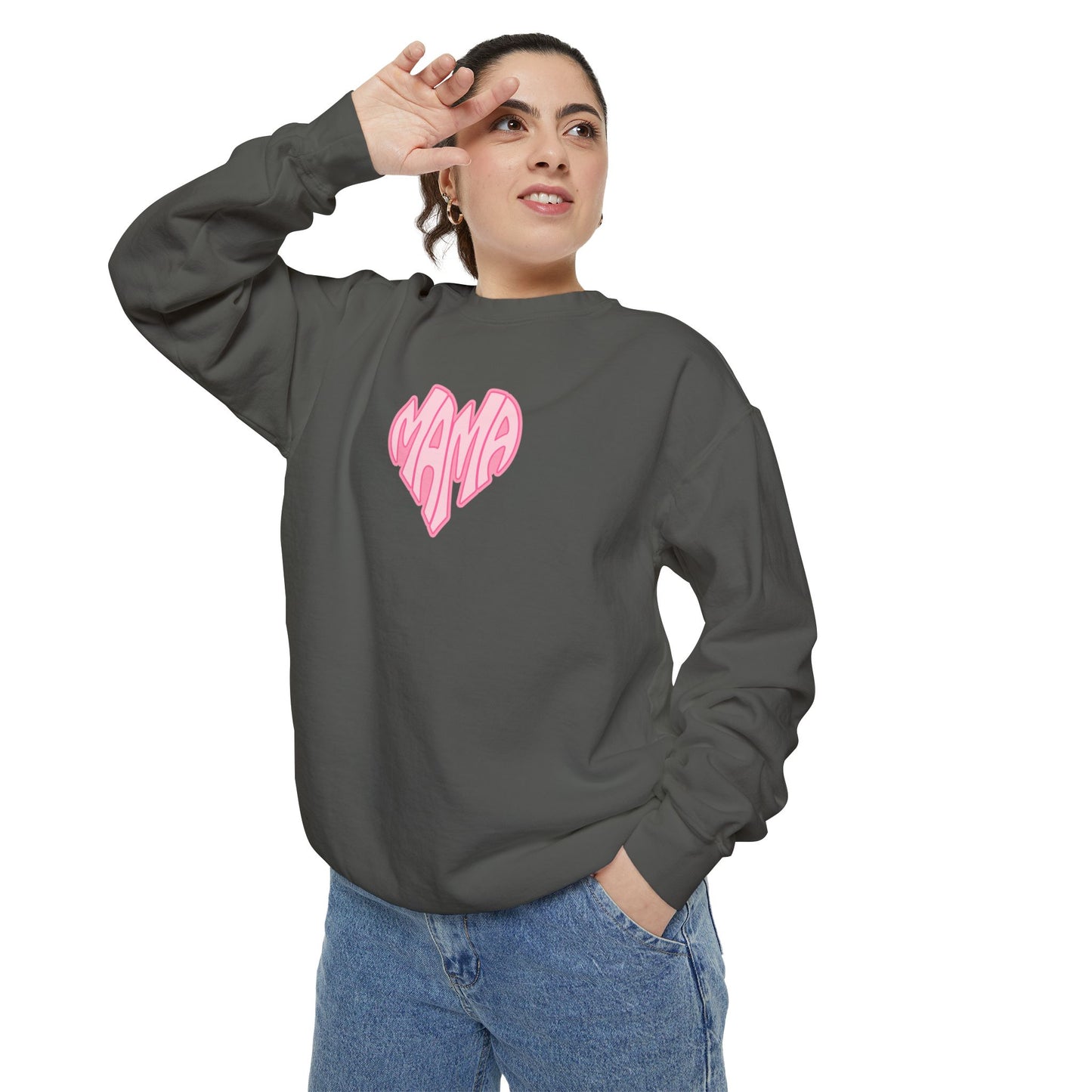 Mama Heart Comfort Colors Sweatshirt