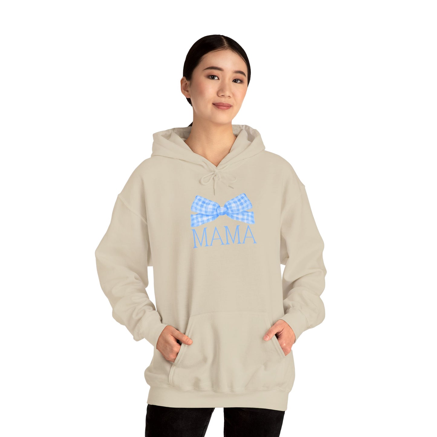 Mama Bow Blue Unisex Hoodie