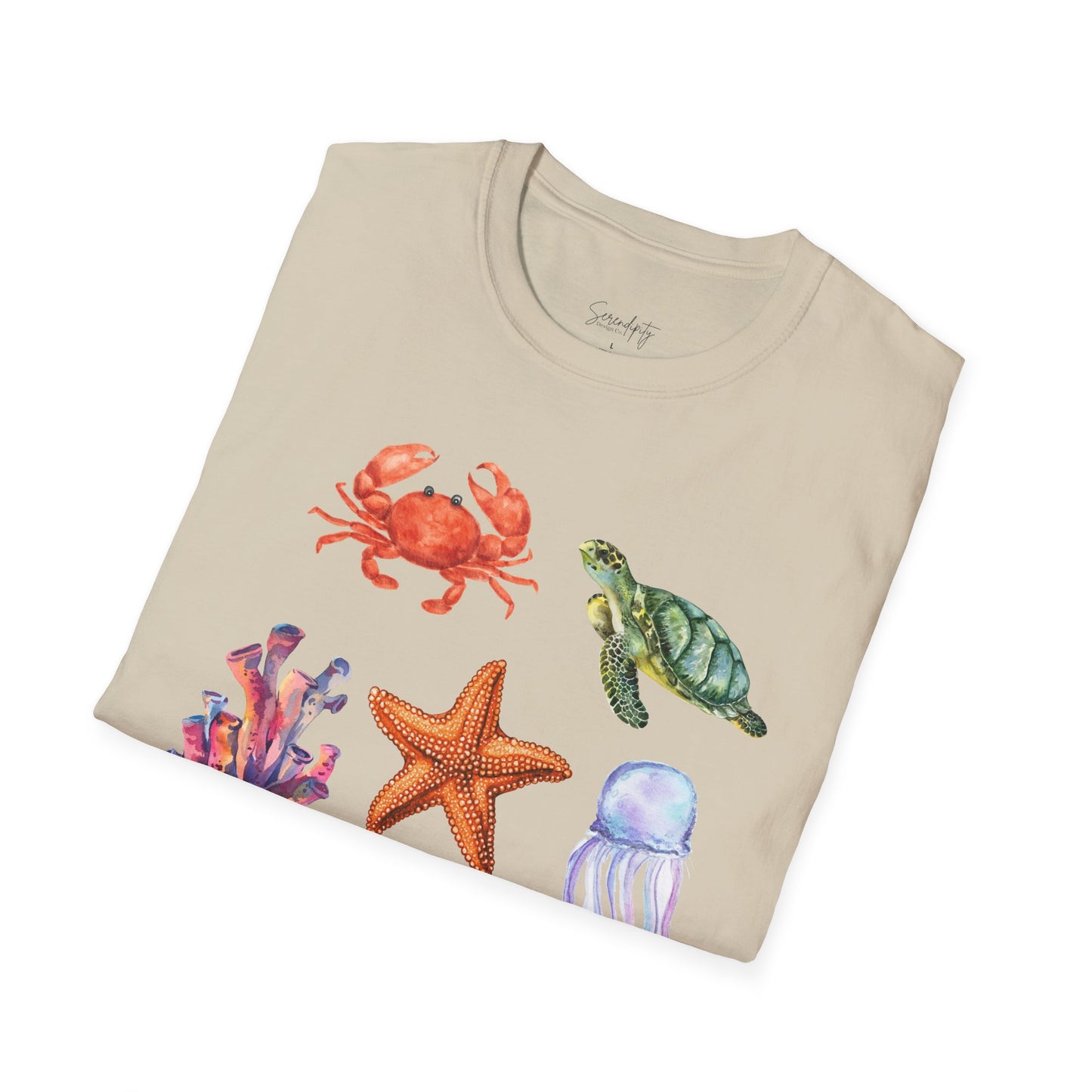 Ocean Creatures Soft Style Tee