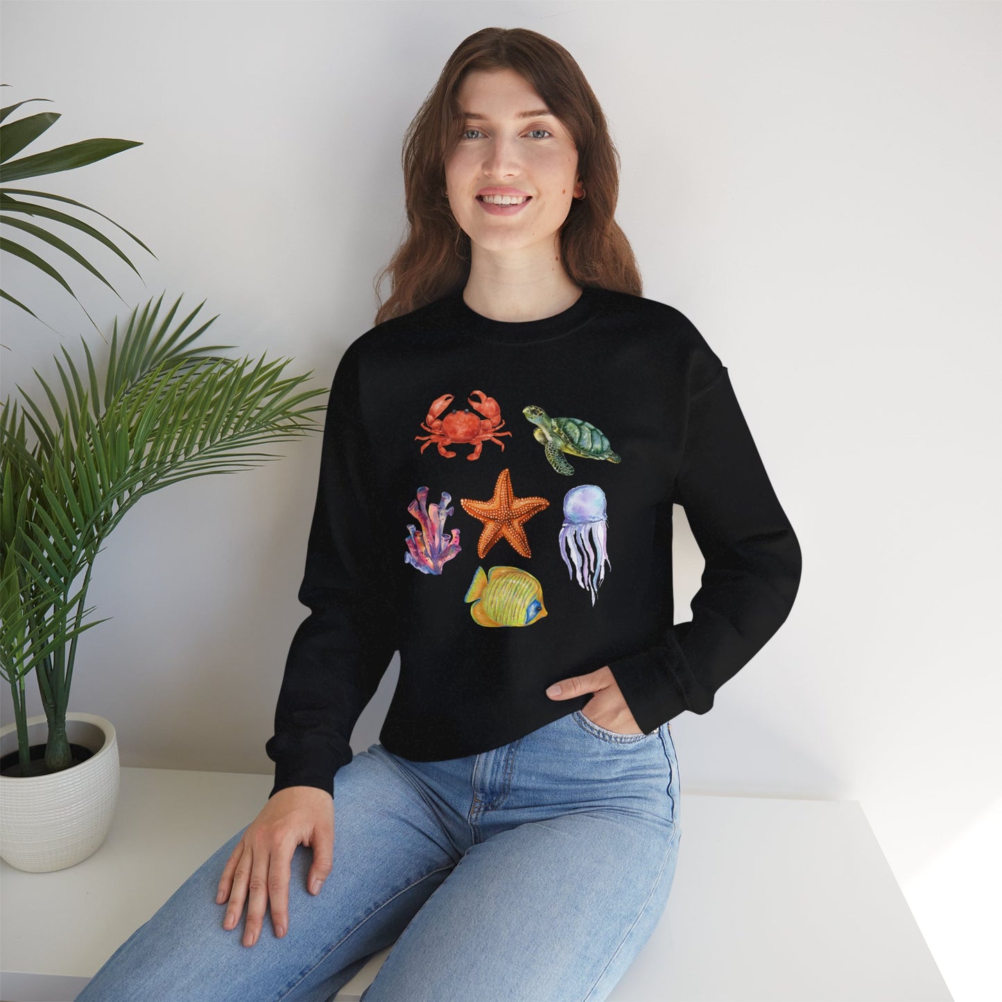 Ocean Creatures Crewneck Sweatshirt
