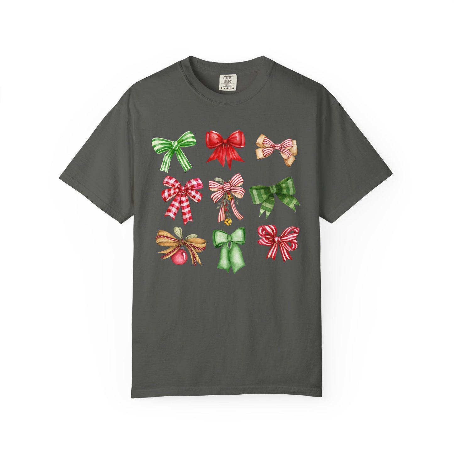 Christmas Bows Comfort Colors Tee