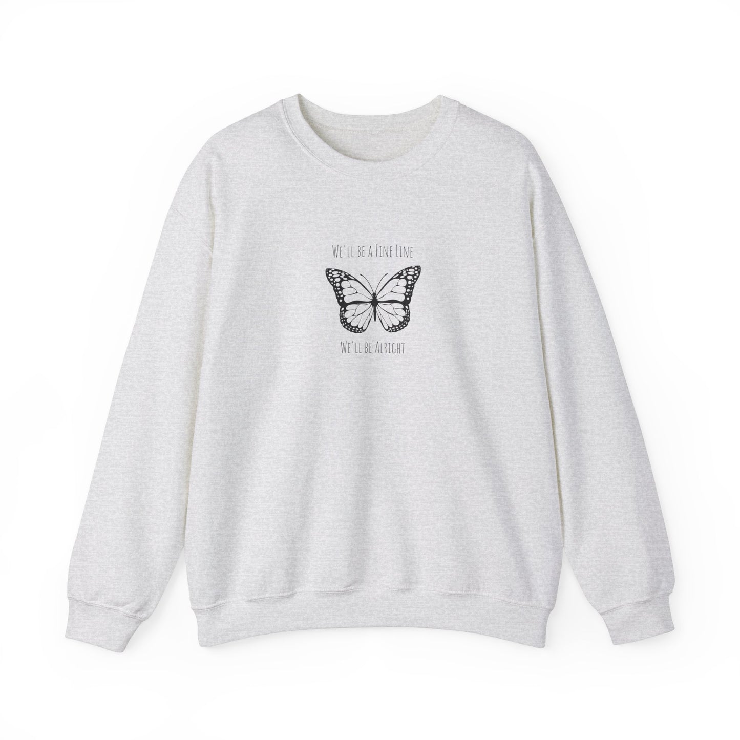 Fine Line Butterfly Unisex Crewneck