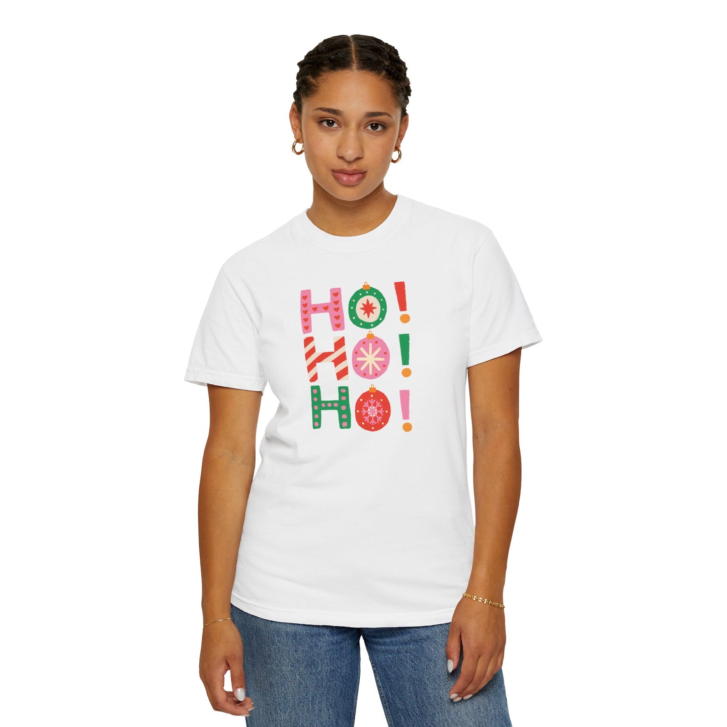 Ho Ho Ho Ornaments Comfort Colors Tee