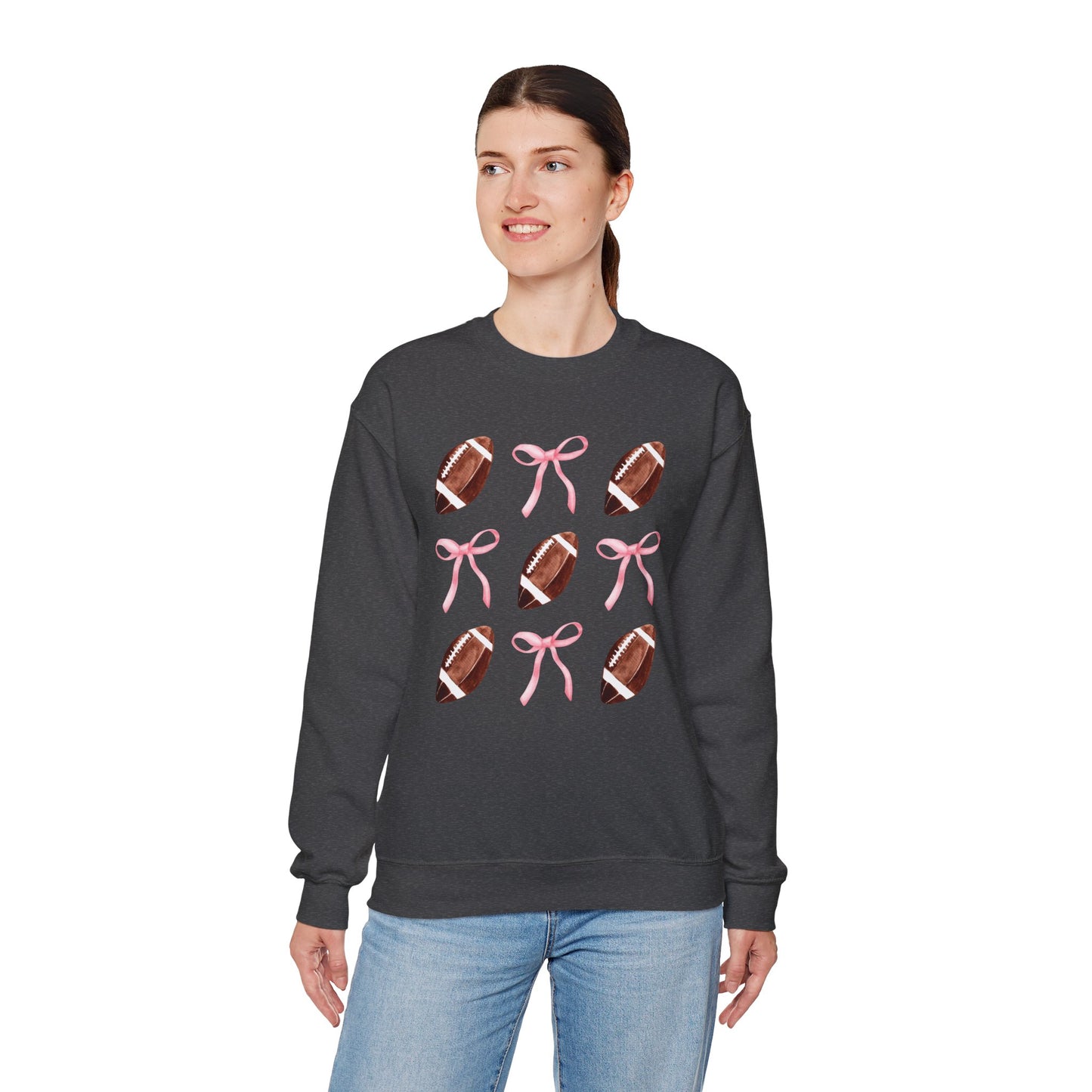 Football Bows Unisex Crewneck