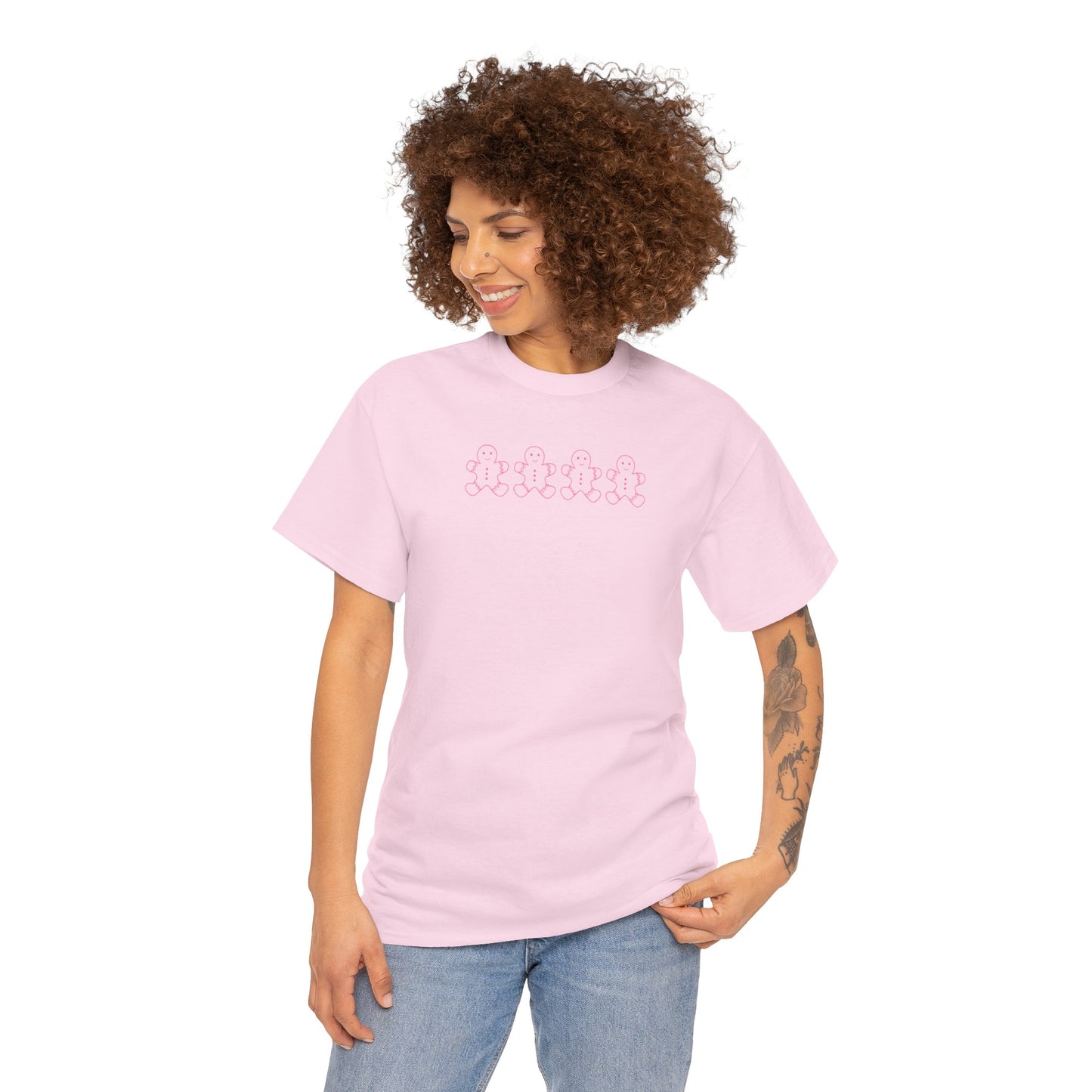 Pink Gingerbread Men Unisex Tee