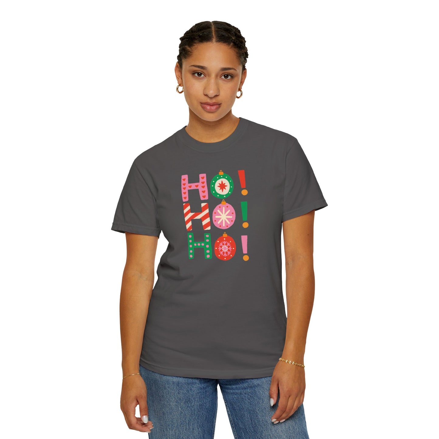 Ho Ho Ho Ornaments Comfort Colors Tee