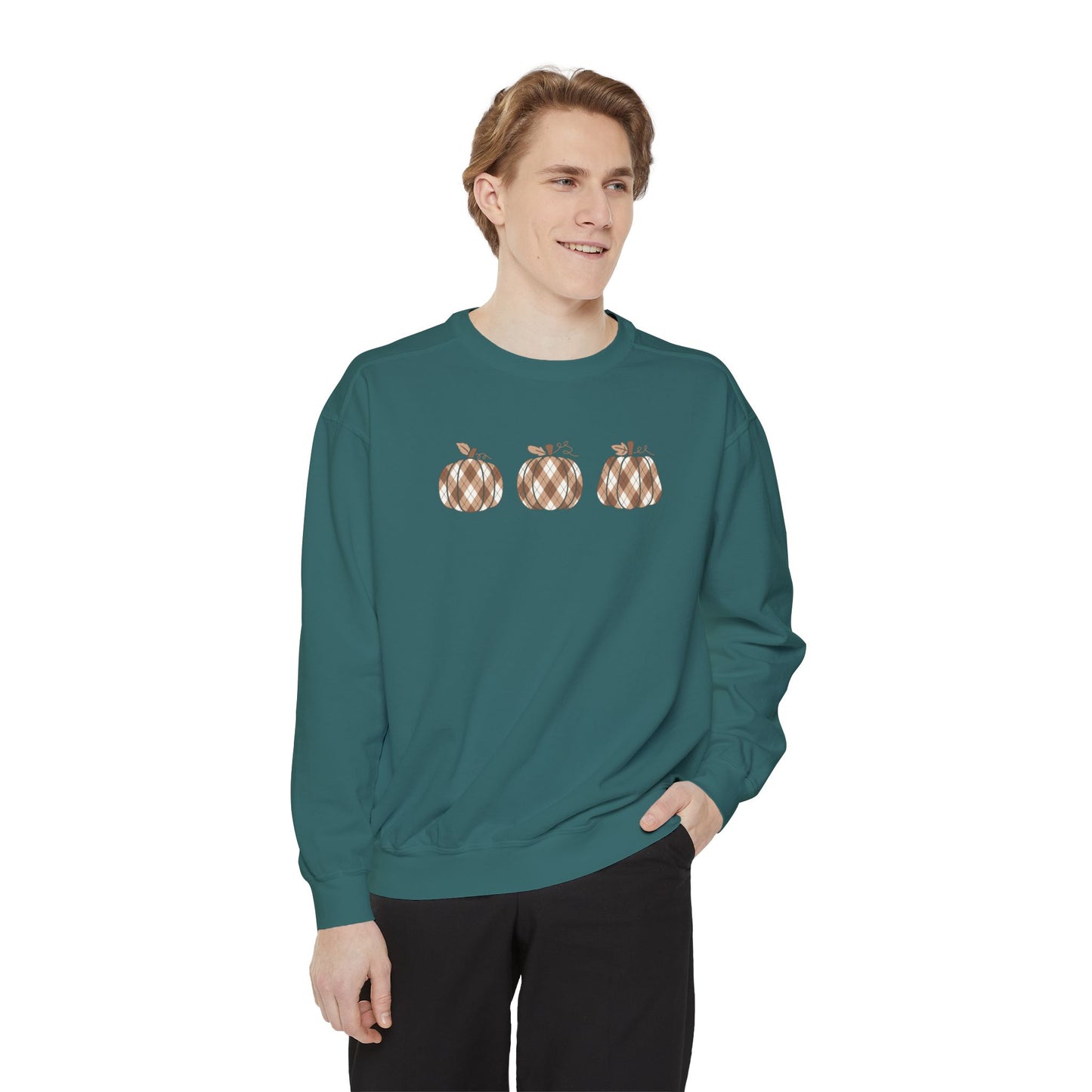 Plaid Pumpkins Comfort Colors Sweatshirt