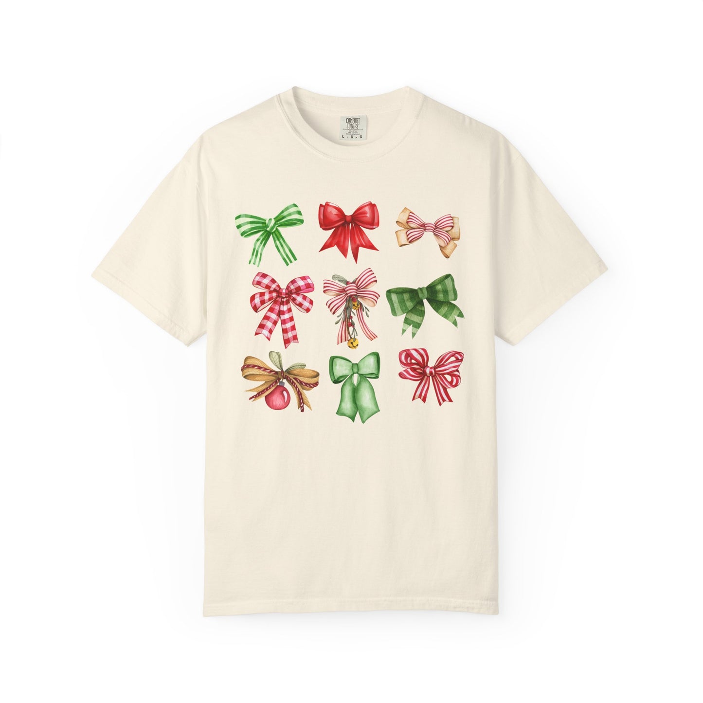 Christmas Bows Comfort Colors Tee