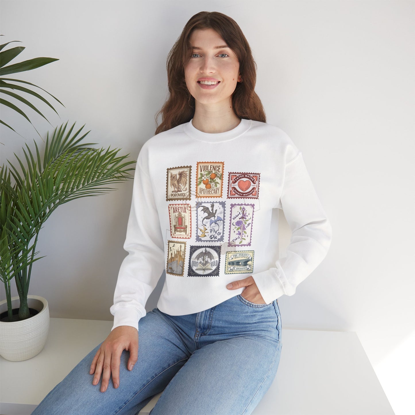 Fourth Wing Stamps Crewneck Sweatshirt