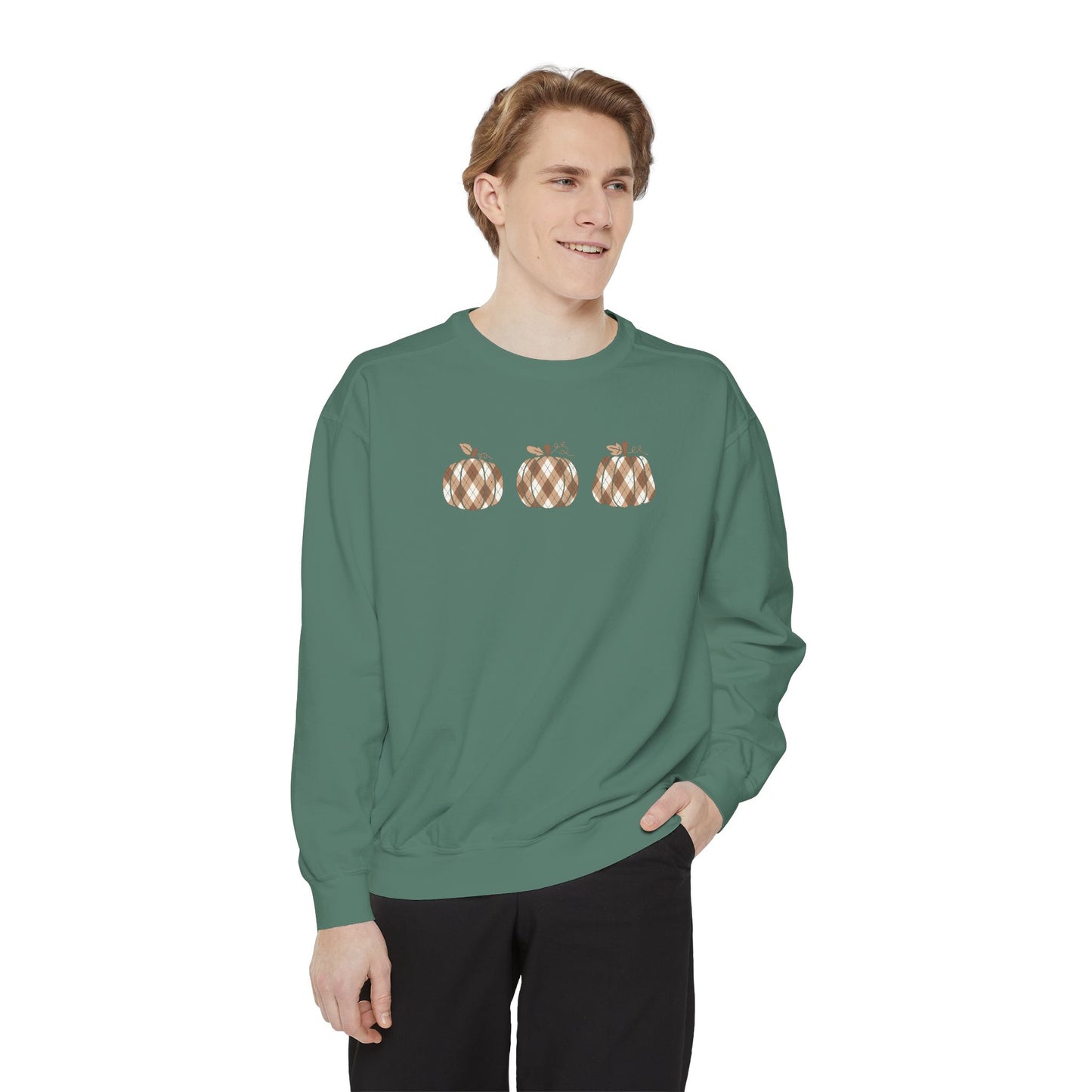 Plaid Pumpkins Comfort Colors Sweatshirt