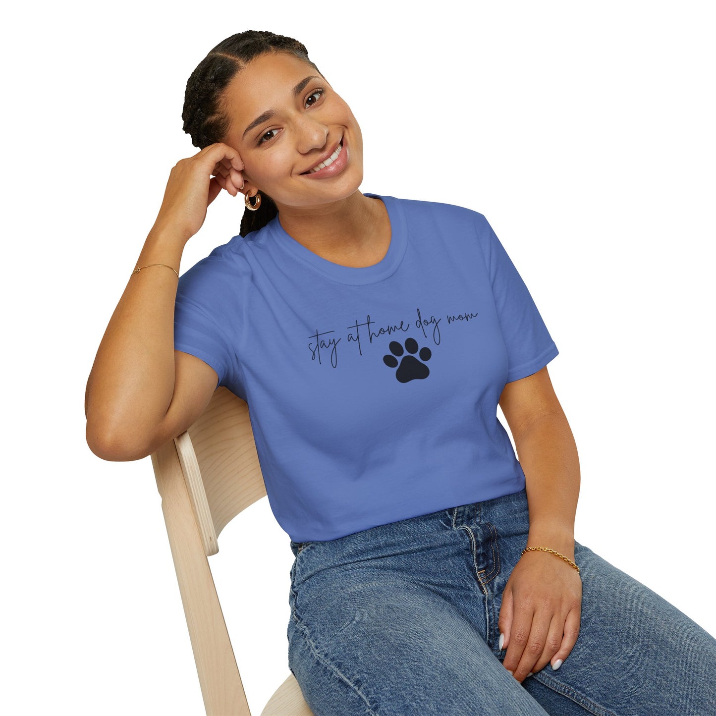 Stay At Home Dog Mom Soft Style Tee