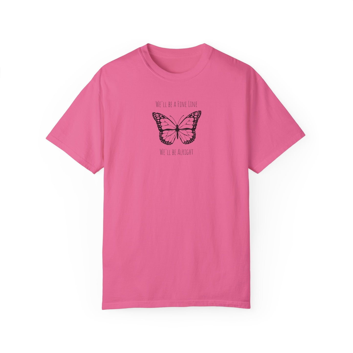 Fine Line Butterfly Comfort Colors Tee