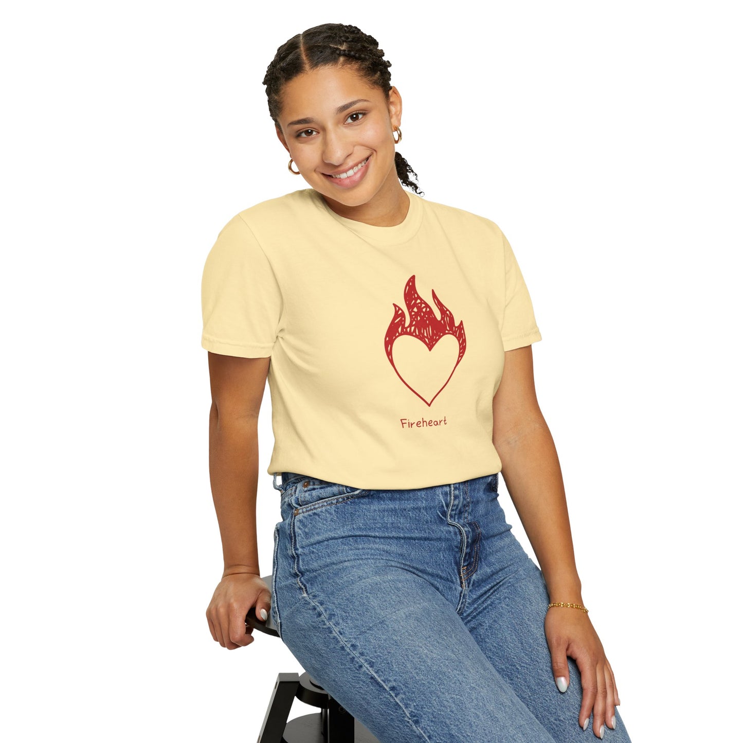 Fireheart Hand-drawn Comfort Colors Tee