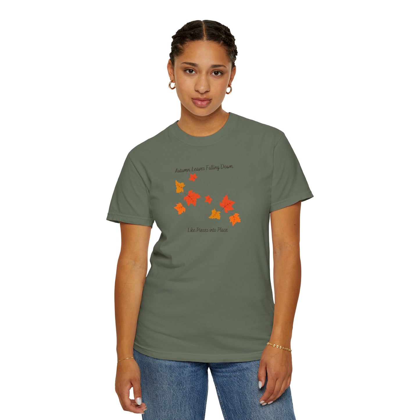 Autumn Leaves Falling Down Comfort Colors Tee