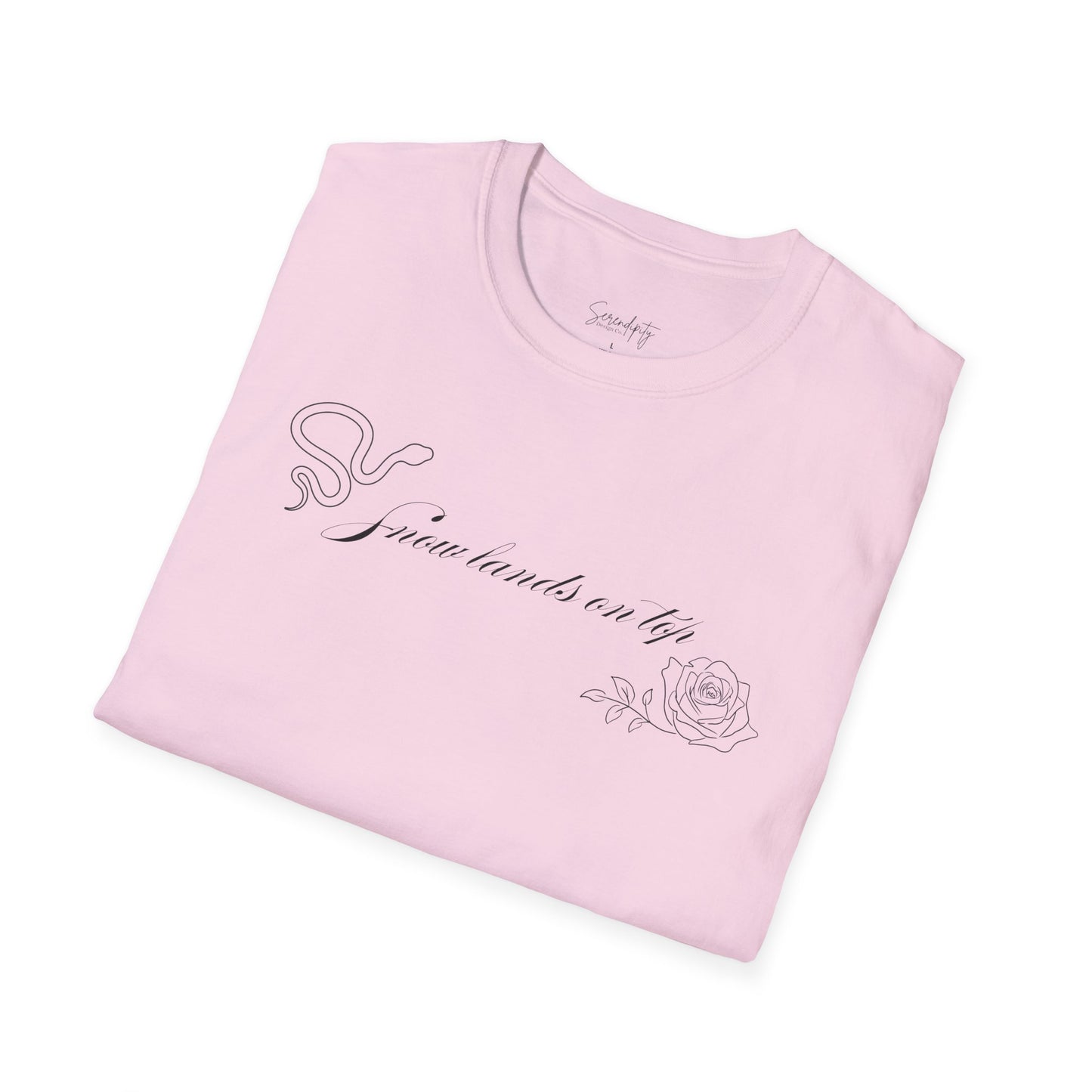 Snow Lands On Top Soft Style Tee